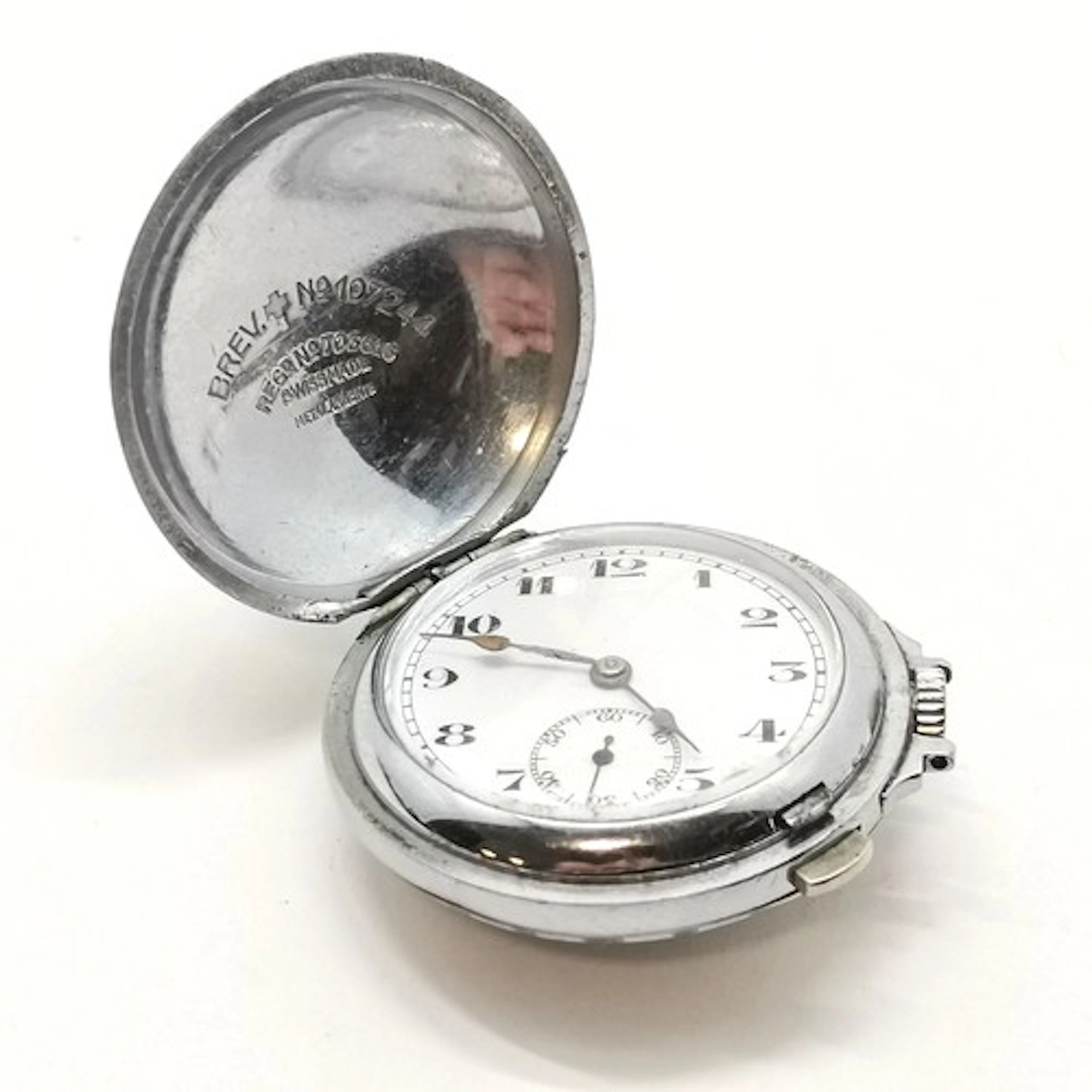 Novelty golf ball hunter pocket watch (BREV 107244) - 35mm d...