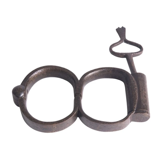 A pair of late 18th/early 19th century steel child's handcuf...