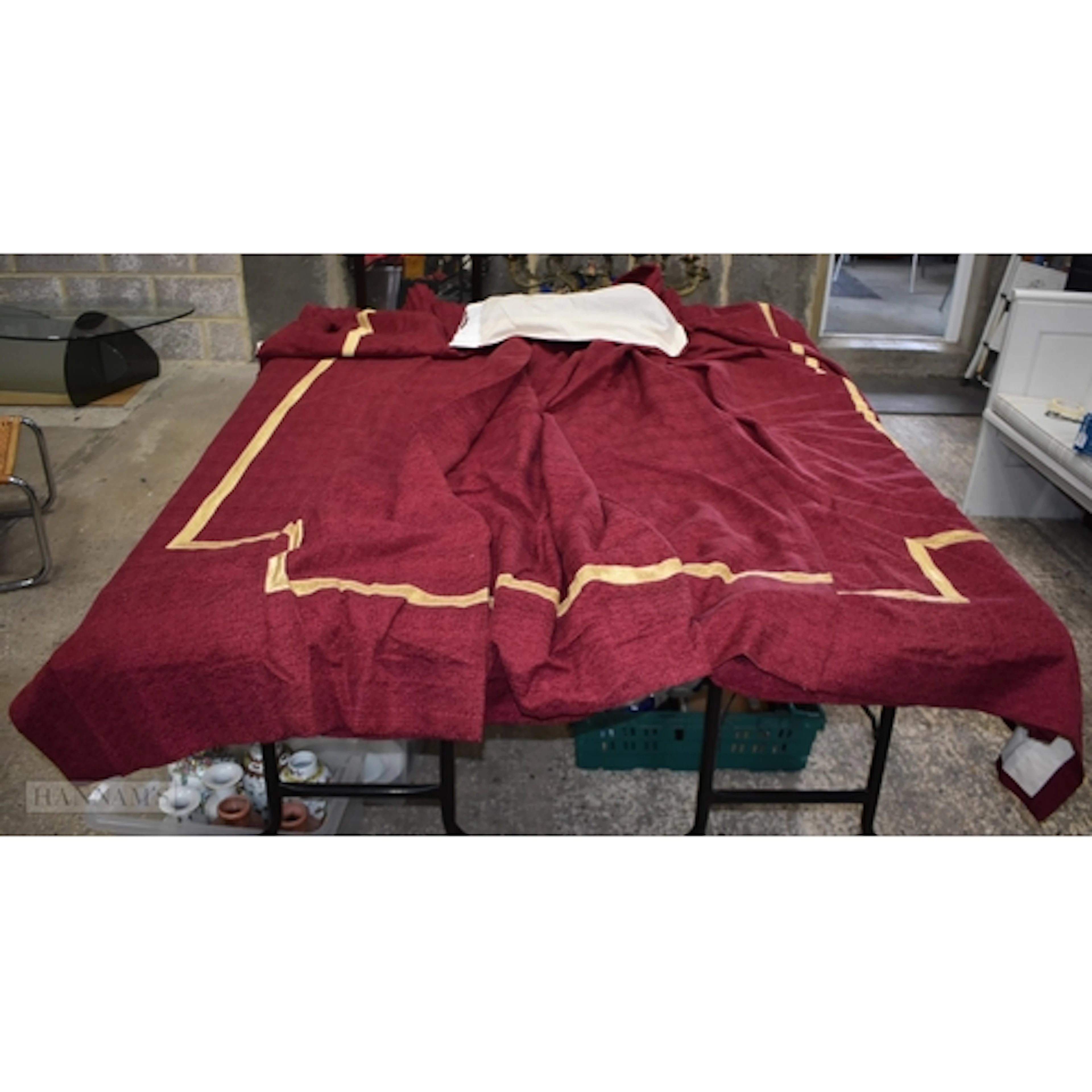 A collection of curtains possibly for a stage together with ...