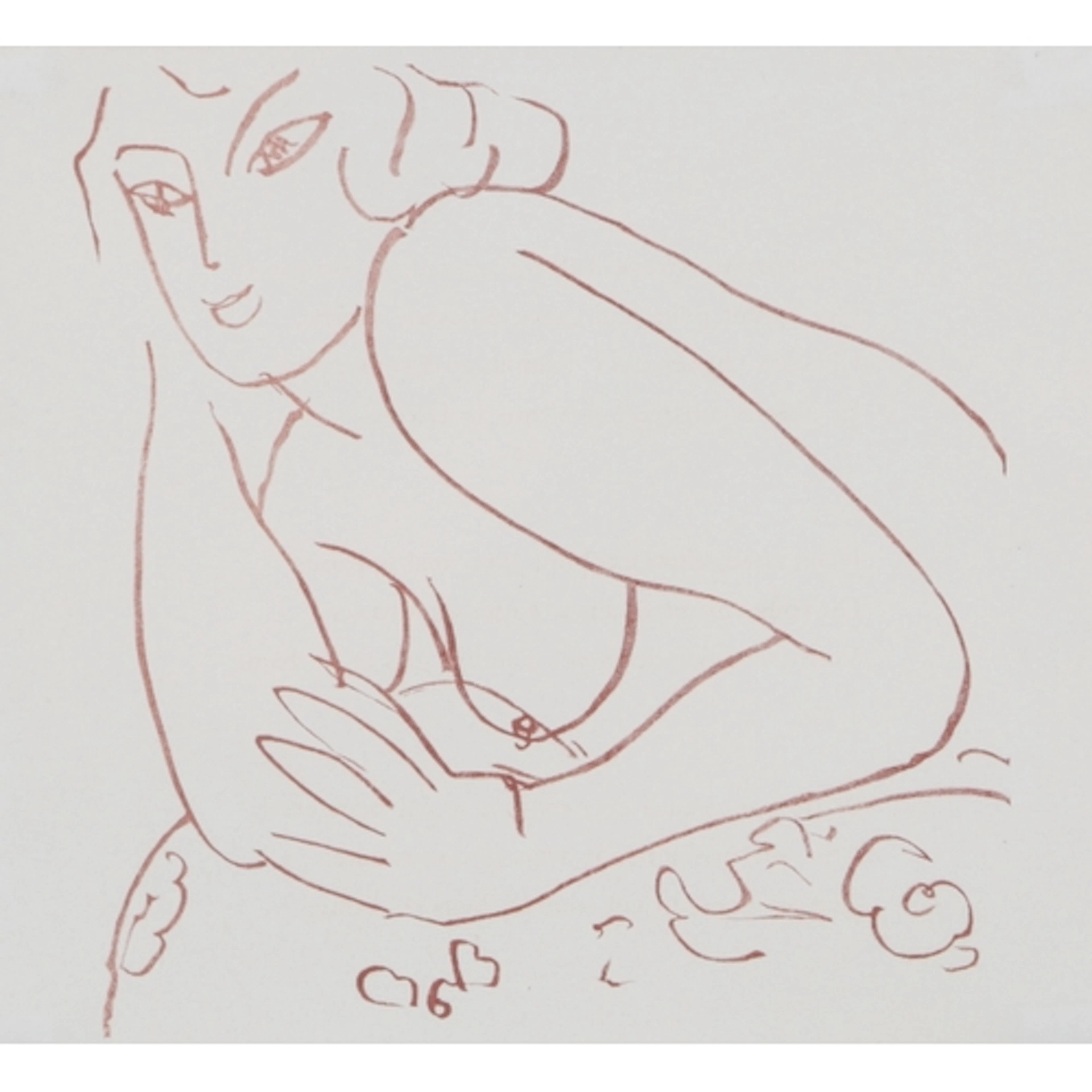 After Henri Matisse (French, 1869-1954) Nude Leaning Forwar...