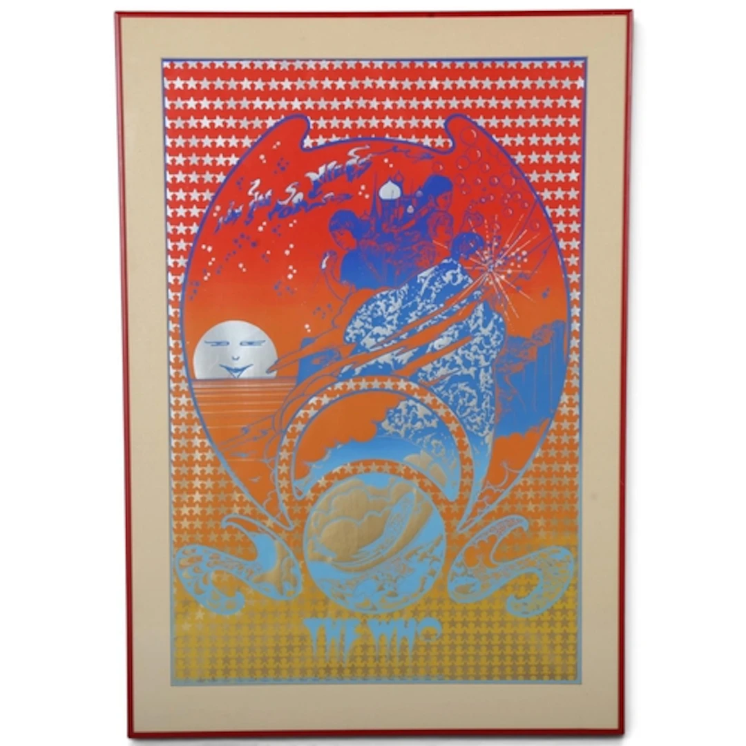 THE WHO, "I Can See For Miles" Psychedelic poster, Late 20th...