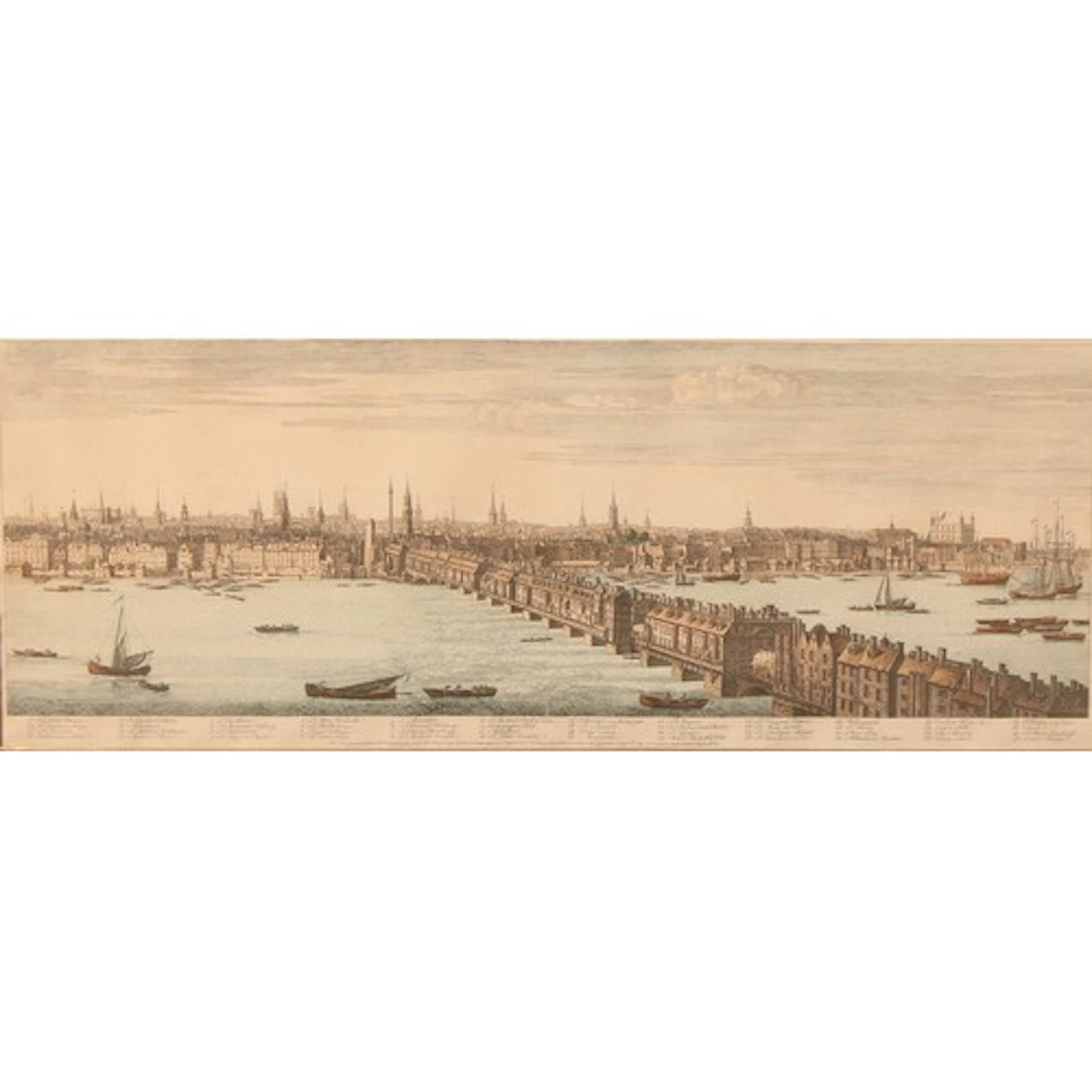 Samuel and Nathaniel Buck, after, a view of London, printed ...