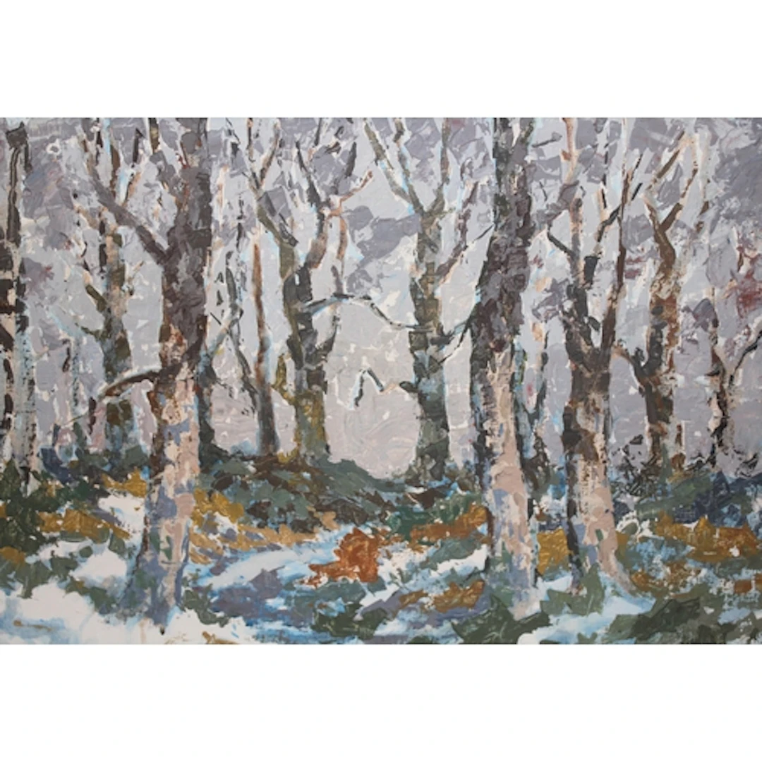 Jack Martin, 20th Century oil on board, ' Winter, Woodbury '...