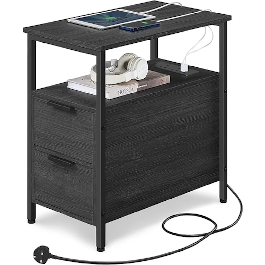 VASAGLE BY SONGMICS SIDE TABLE WITH CHARGING 1 box, SKU num...