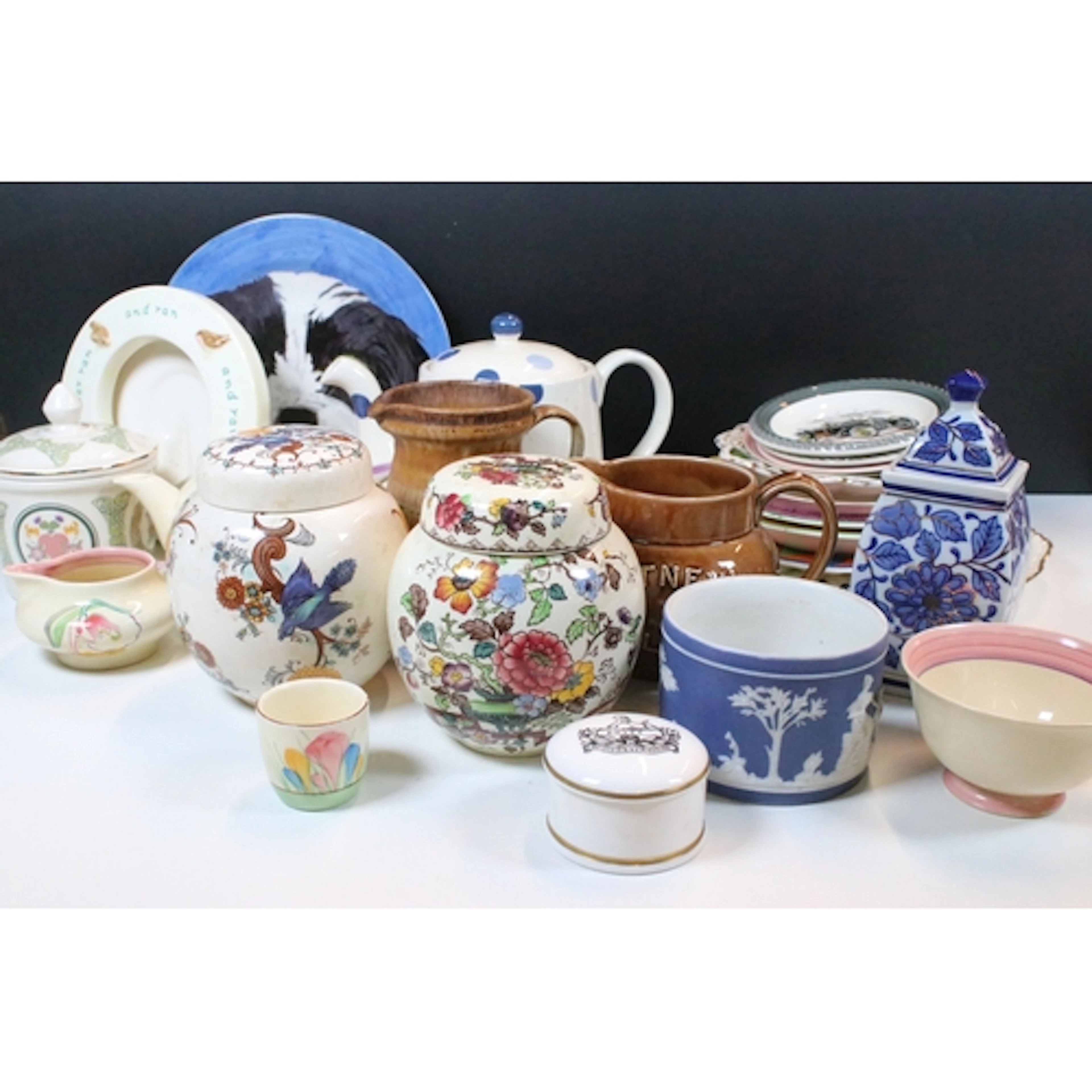 Assorted selection of ceramics to include Clarice Cliff croc...