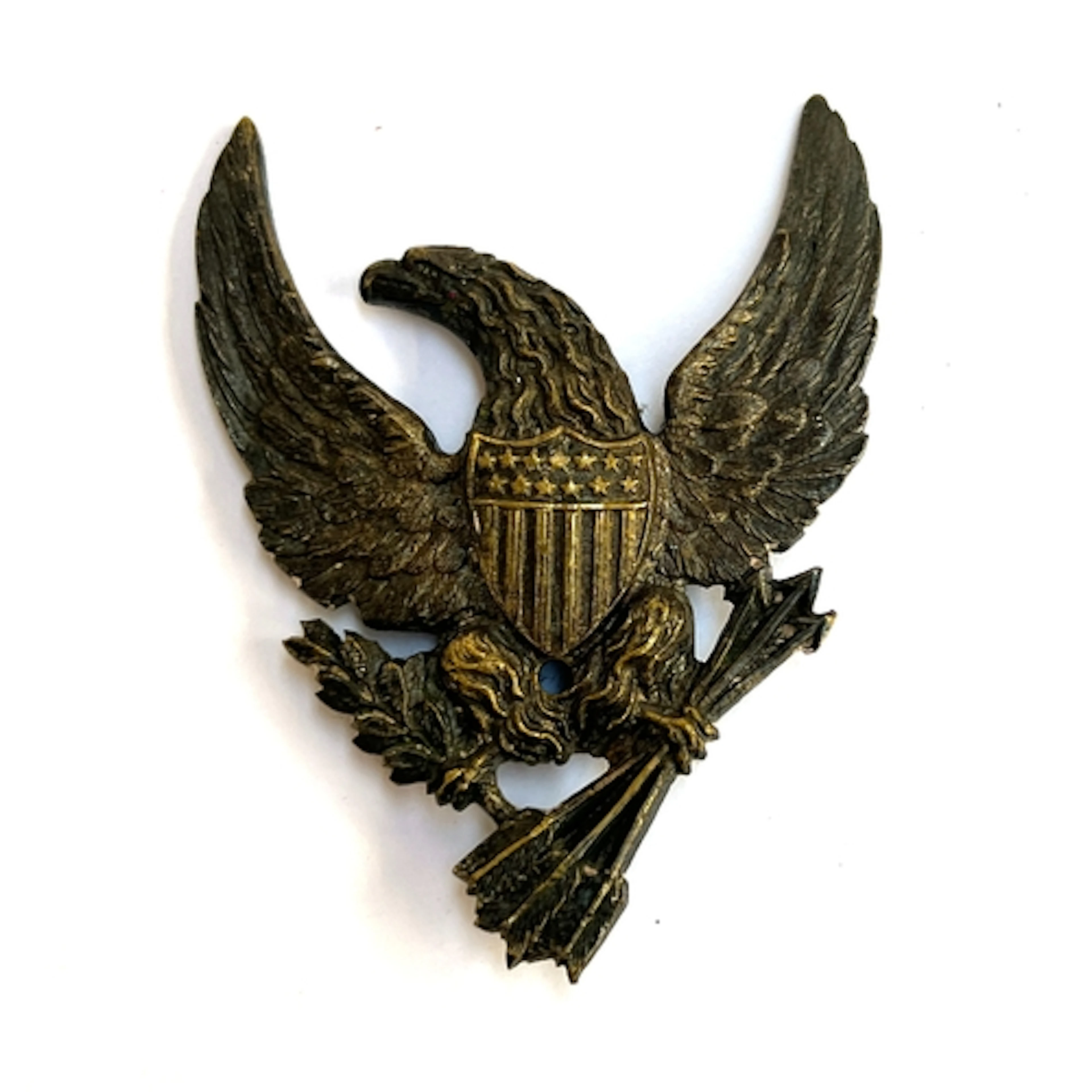 A late 19th century US military helmet eagle badge c.1880, (...