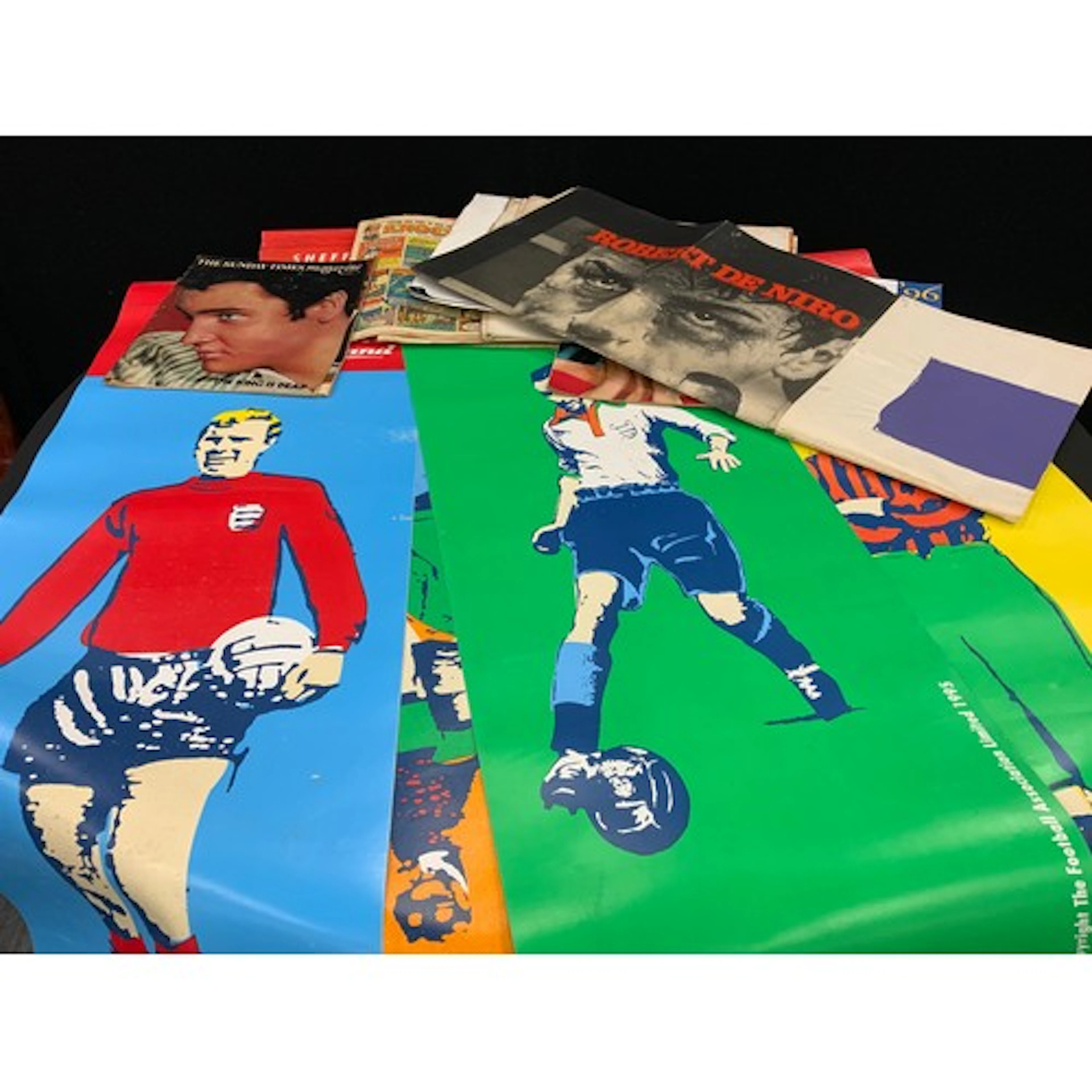 Football-Euro 1996 set of five official Sheffield lamp post ...