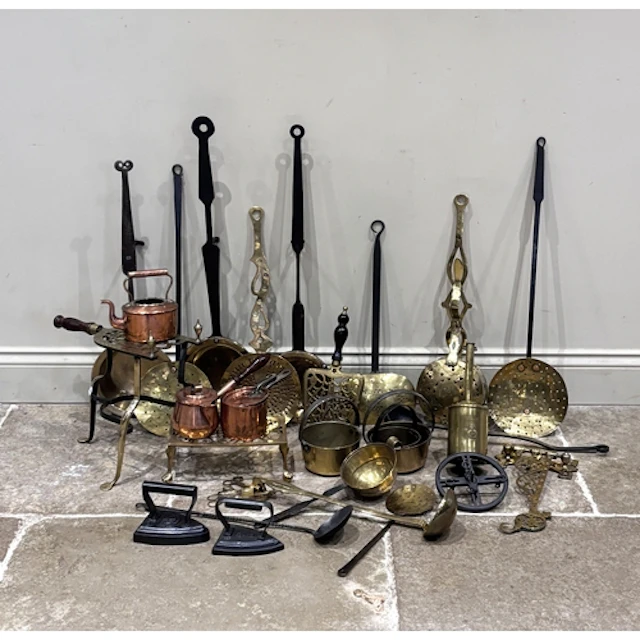 A quantity of copper and brass, 19th century and later, to i...