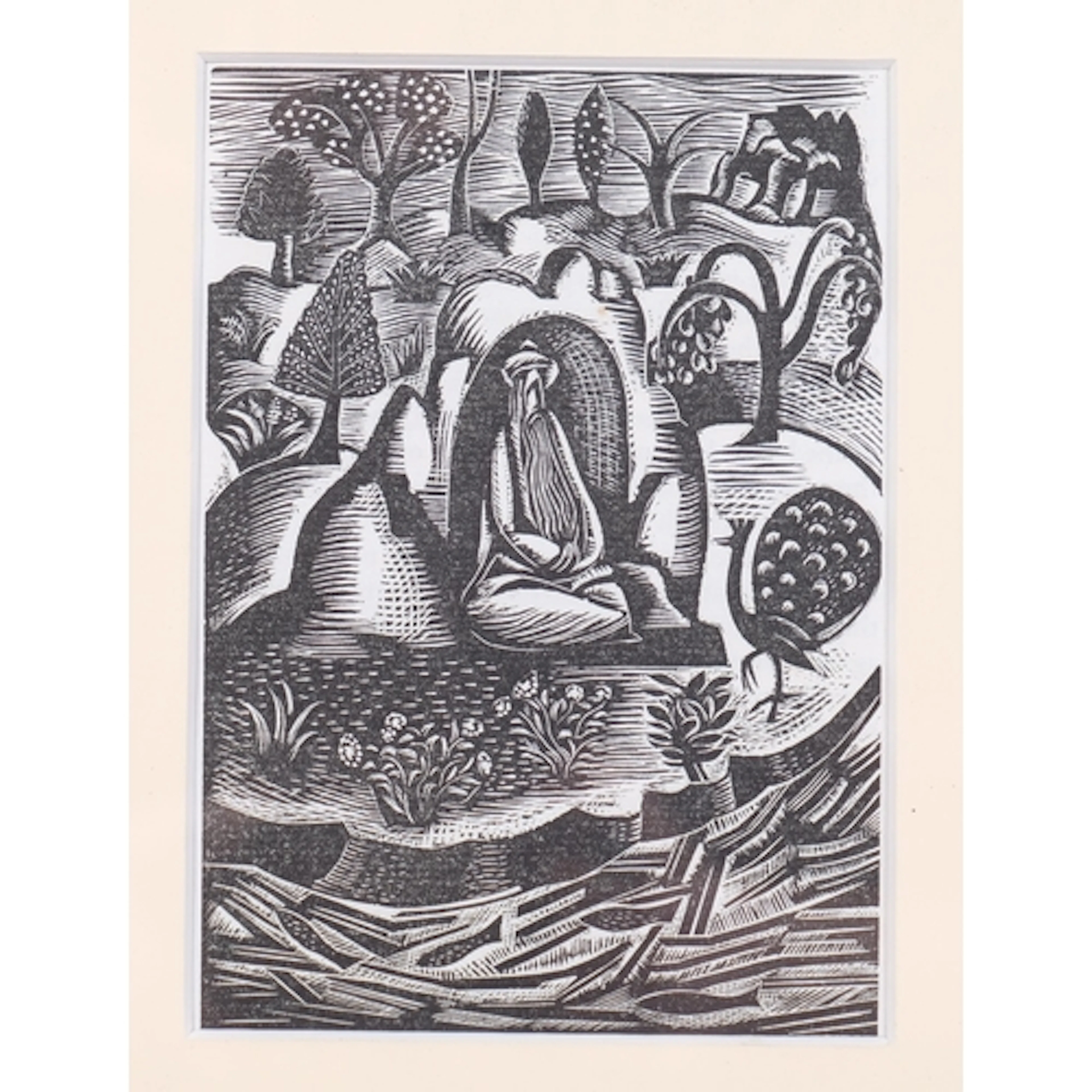 Paul Nash (1889-1946), woodcut on paper, Boredom (1928), 13....