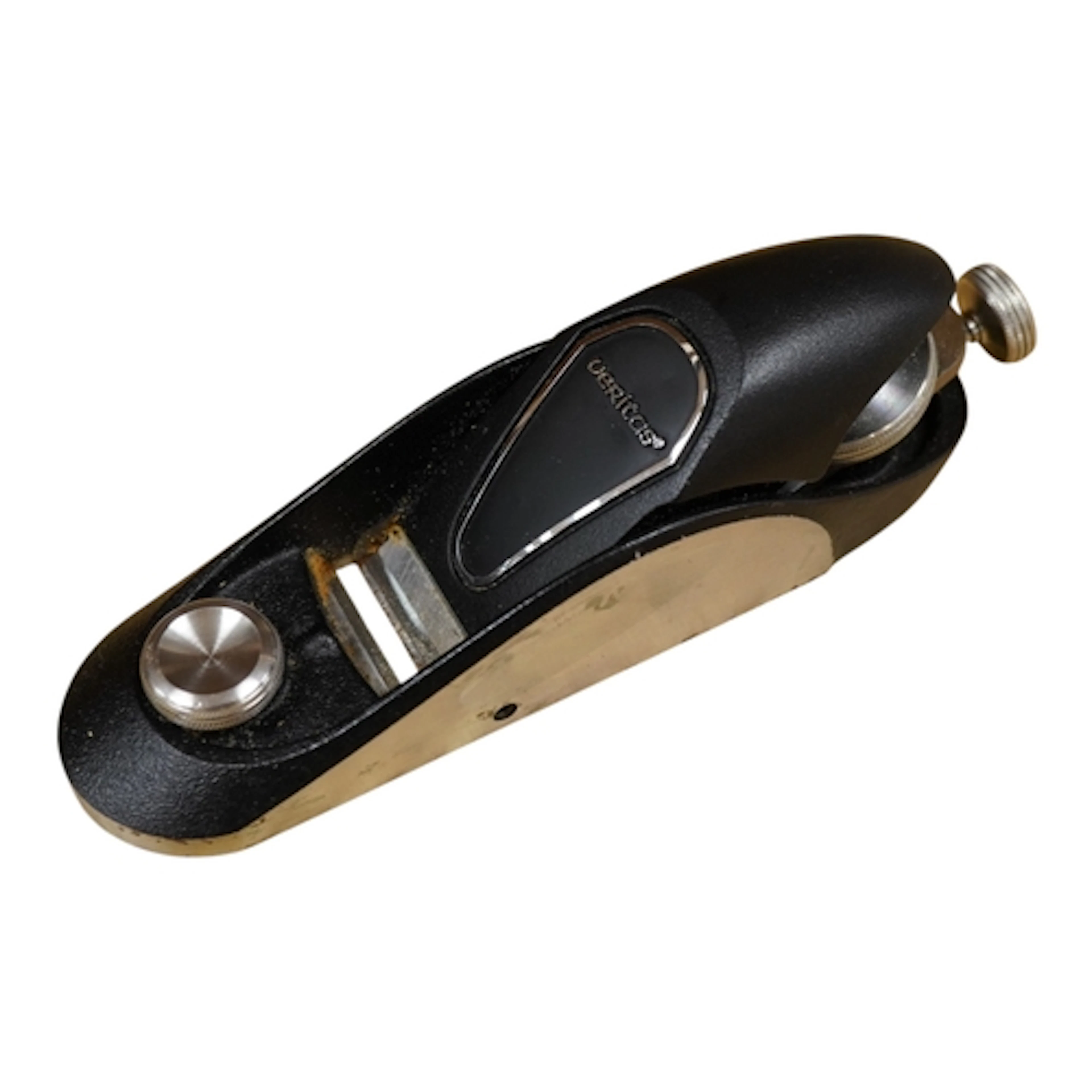 A Veritas, Canada, block plane with a plane sock