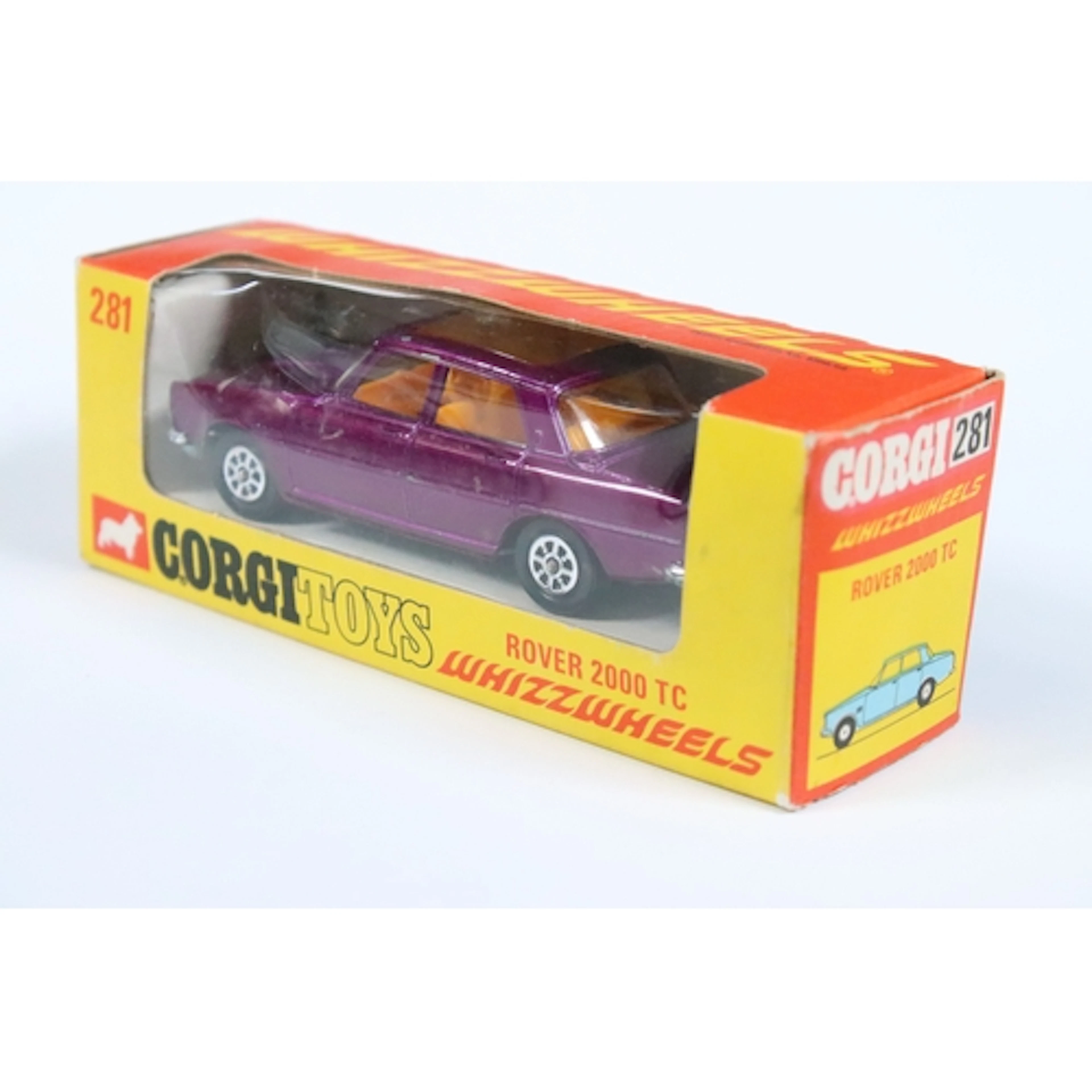 Boxed Corgi Whizzwheels 281 Rover 2000 TC diecast model in p...