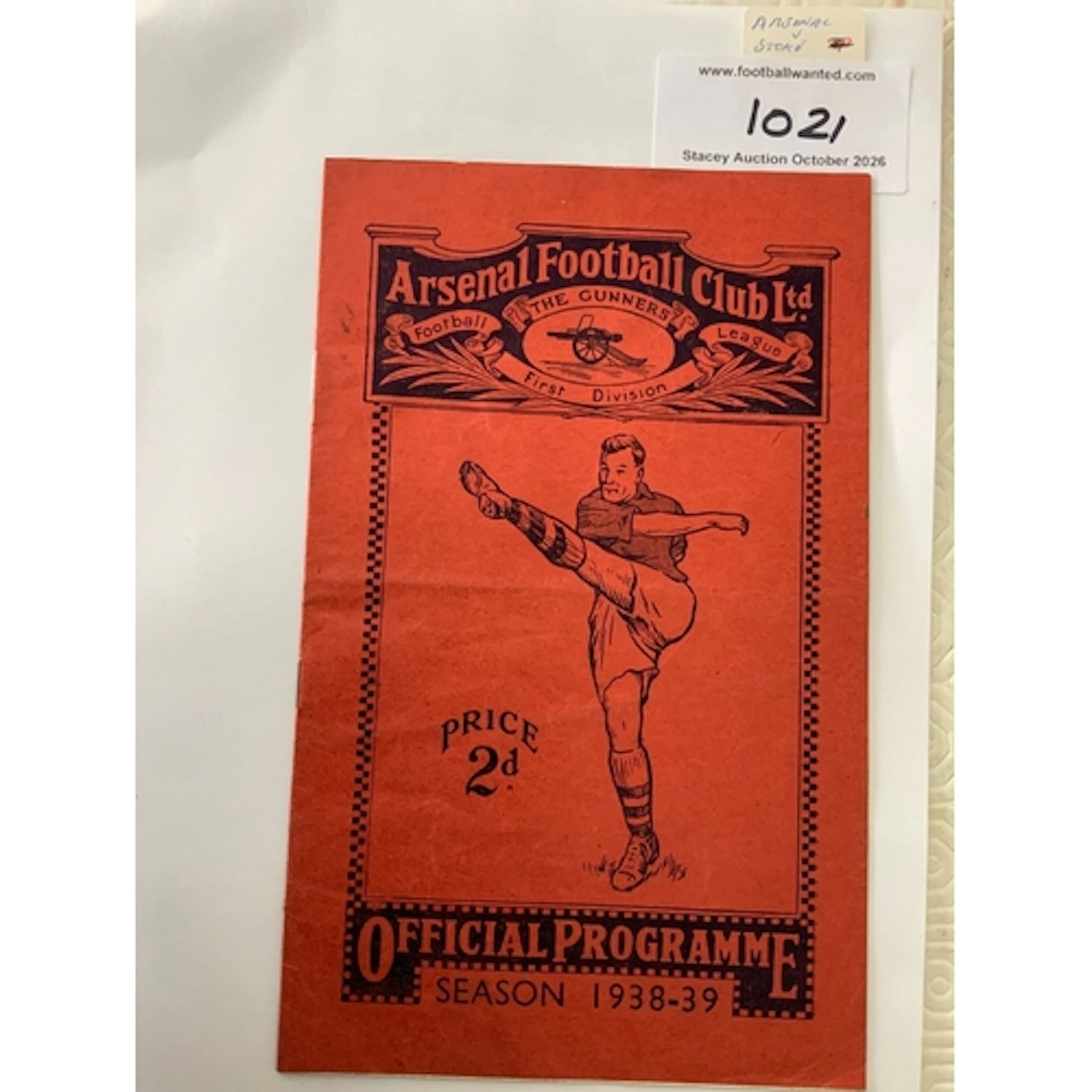 38/39 Arsenal v Stoke City Football Programme: Excellent con...