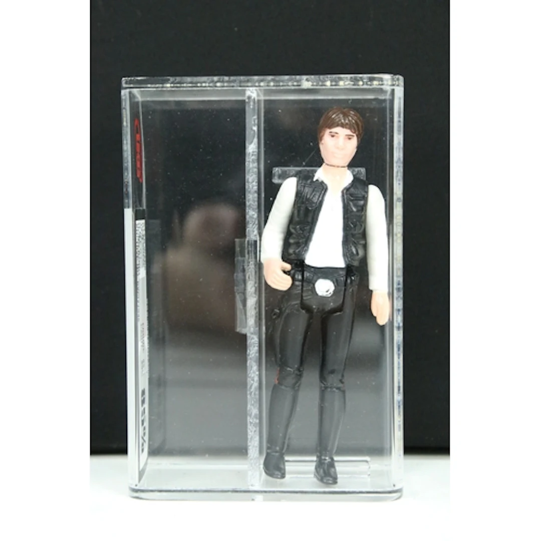 Star Wars - UKG graded cased Han Solo (Large Head) figure wi...