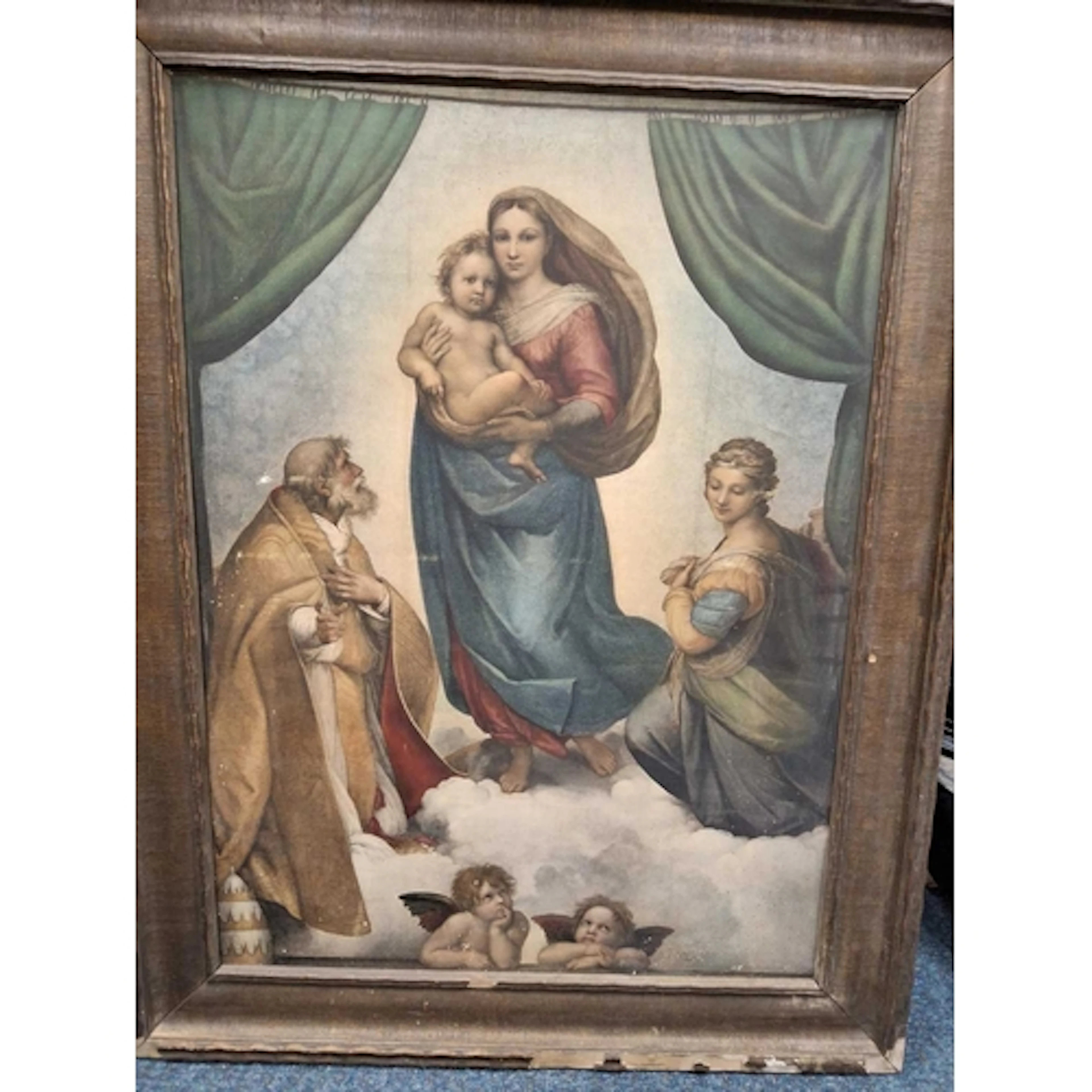 A GROUP OF TEN PIECES OF ARTWORK comprising one large framed...