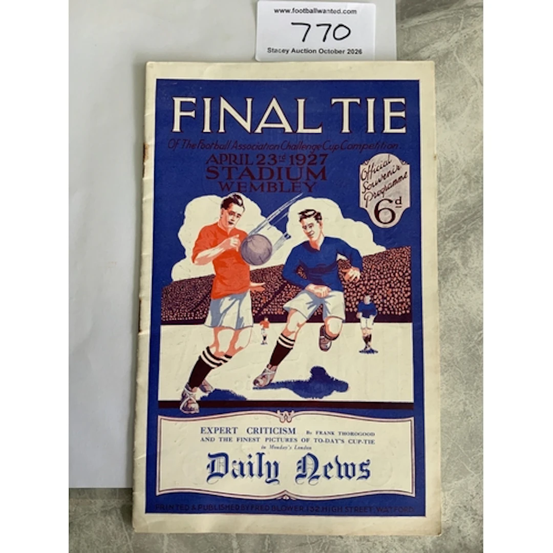 1927 FA Cup Final Football Programme: Arsenal v Cardiff City...