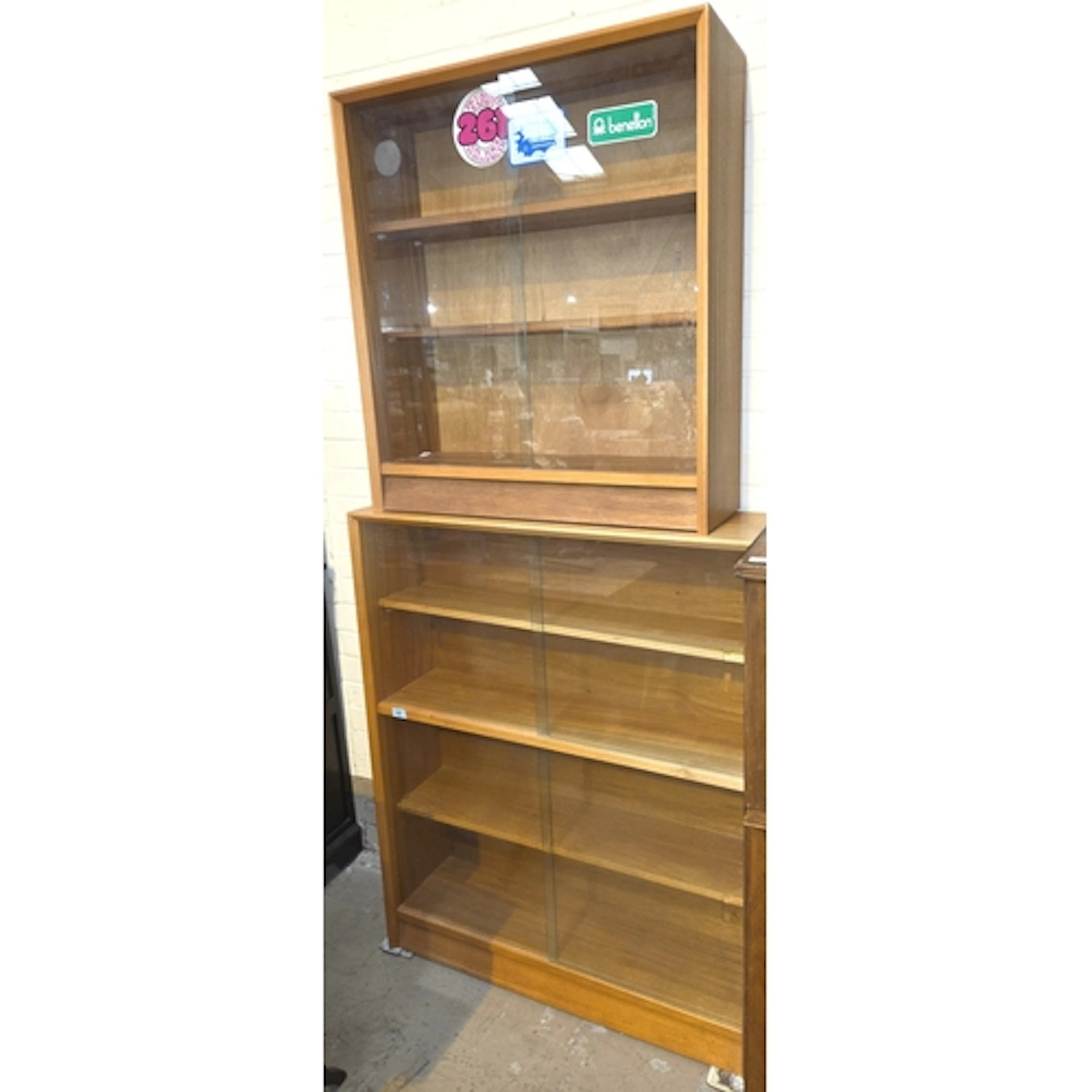 2 mid century teak bookcases by Herbert E Gibbs of London, 9...