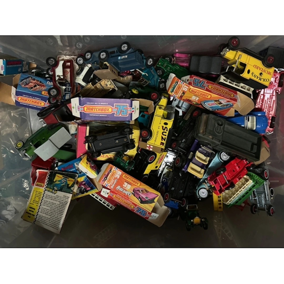A Box Containing Matchbox Models Of Yesteryear, Empty Boxes ...