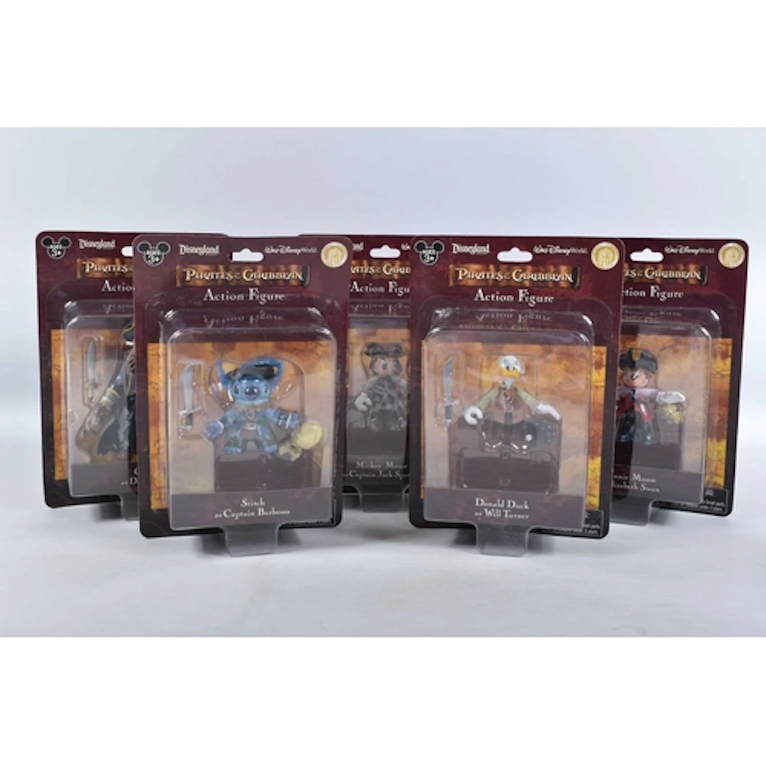 FIVE BOXED DISNEY PARKS PIRATES OF THE CARIBBEAN FIGURES, to...