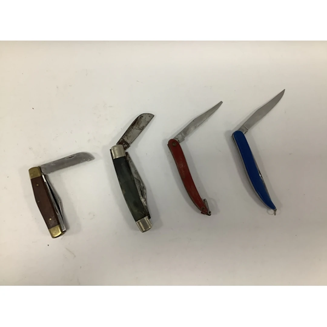 C.K. Three Blade Pocket Knife, horn scales, nickel silver bo...