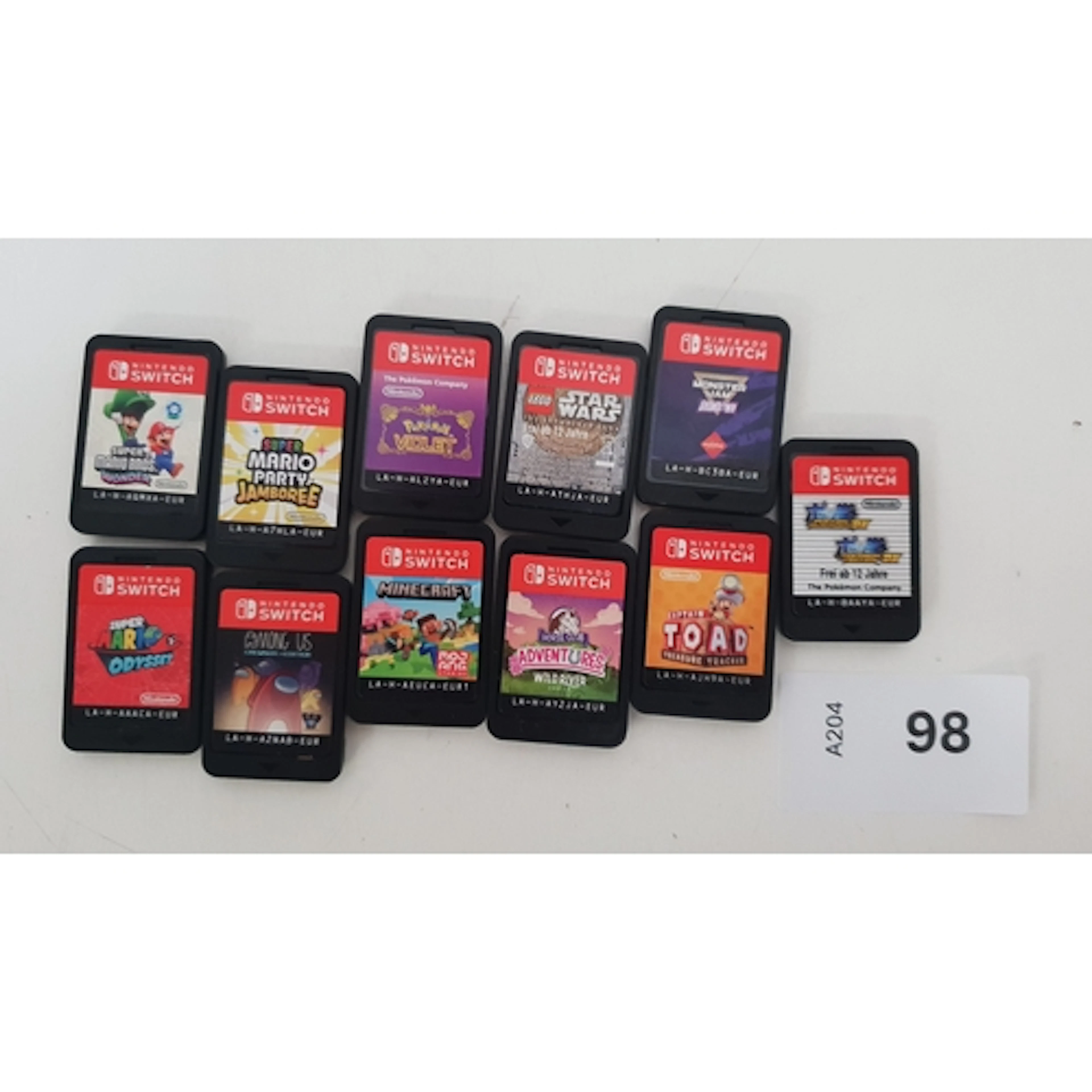 ELEVEN NINTENDO SWITCH GAME CARDS INC. SUPER MARIO ODYSSEY, ...