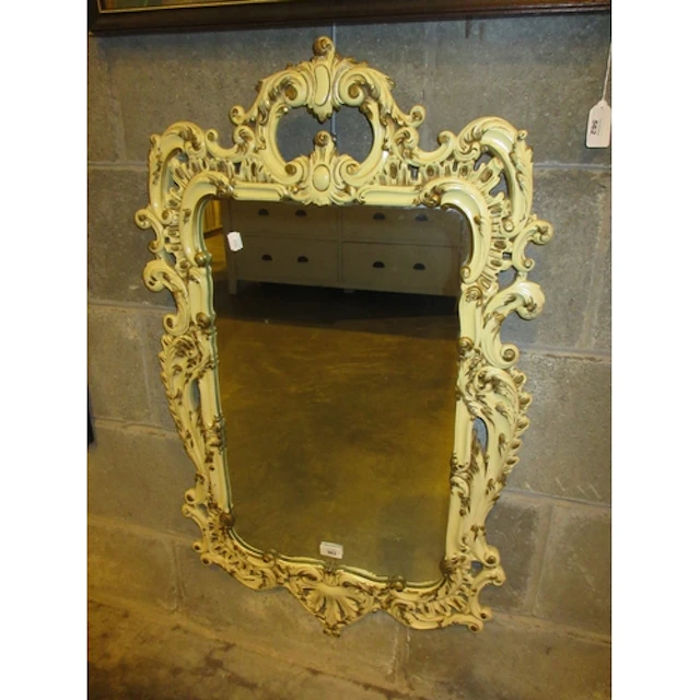 Ornate Framed Wall Mirror, 94x57cm