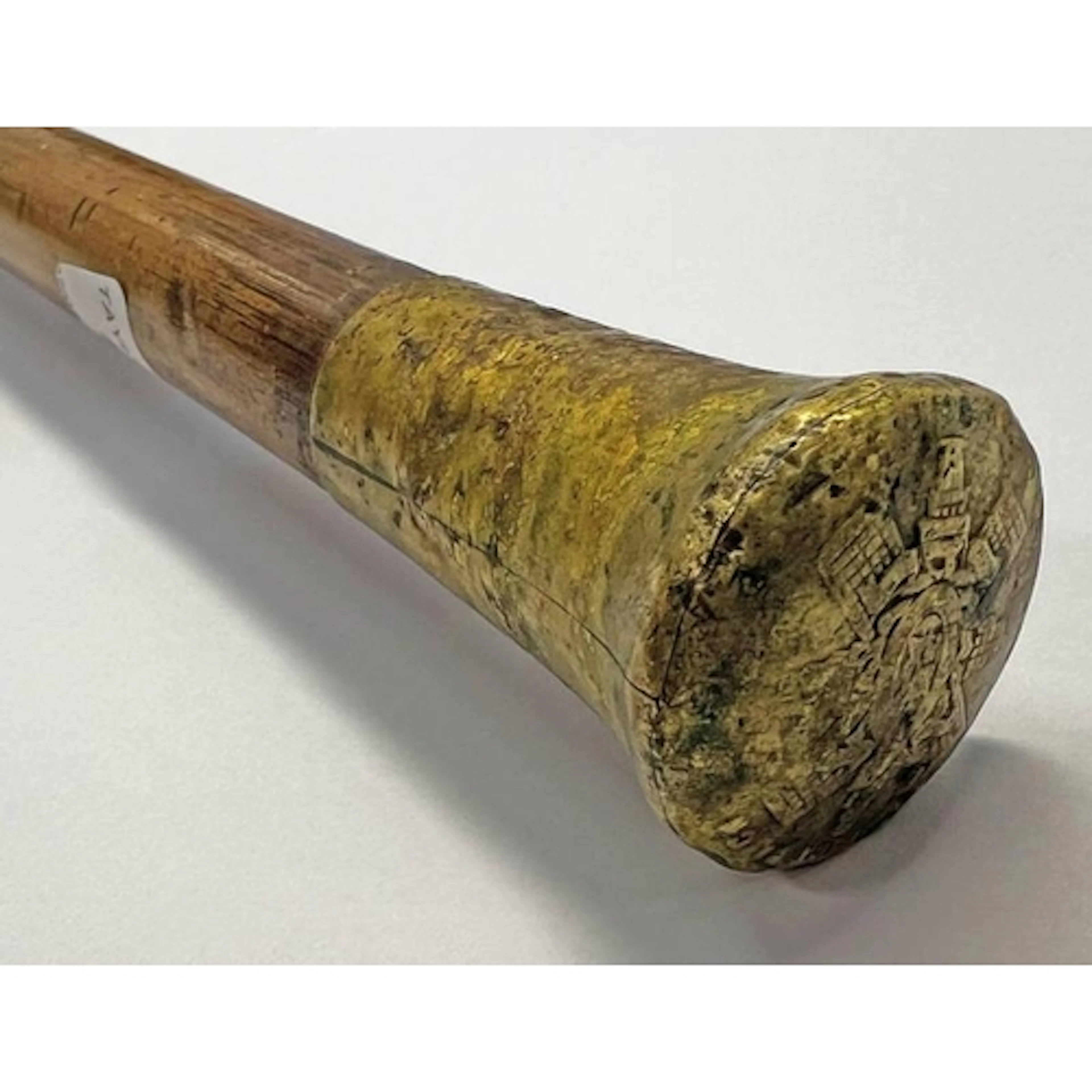 BLACK WATCH WALKING / PARADE CANE, METAL HEAD EMBOSSED BLACK...