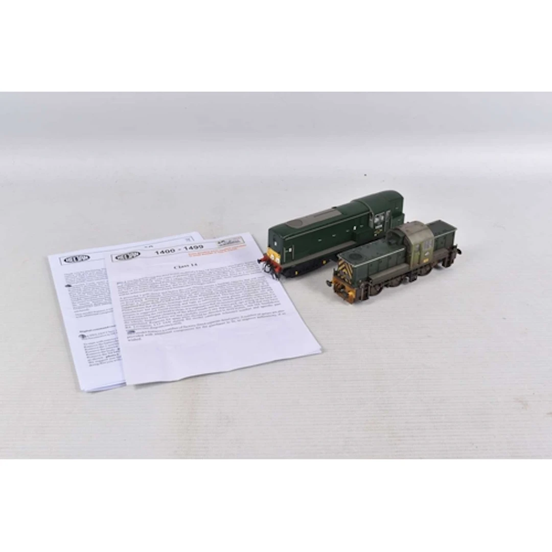TWO UNBOXED HELJAN OO GAUGE LOCOMOTIVES, class 14 'Teddy Bea...