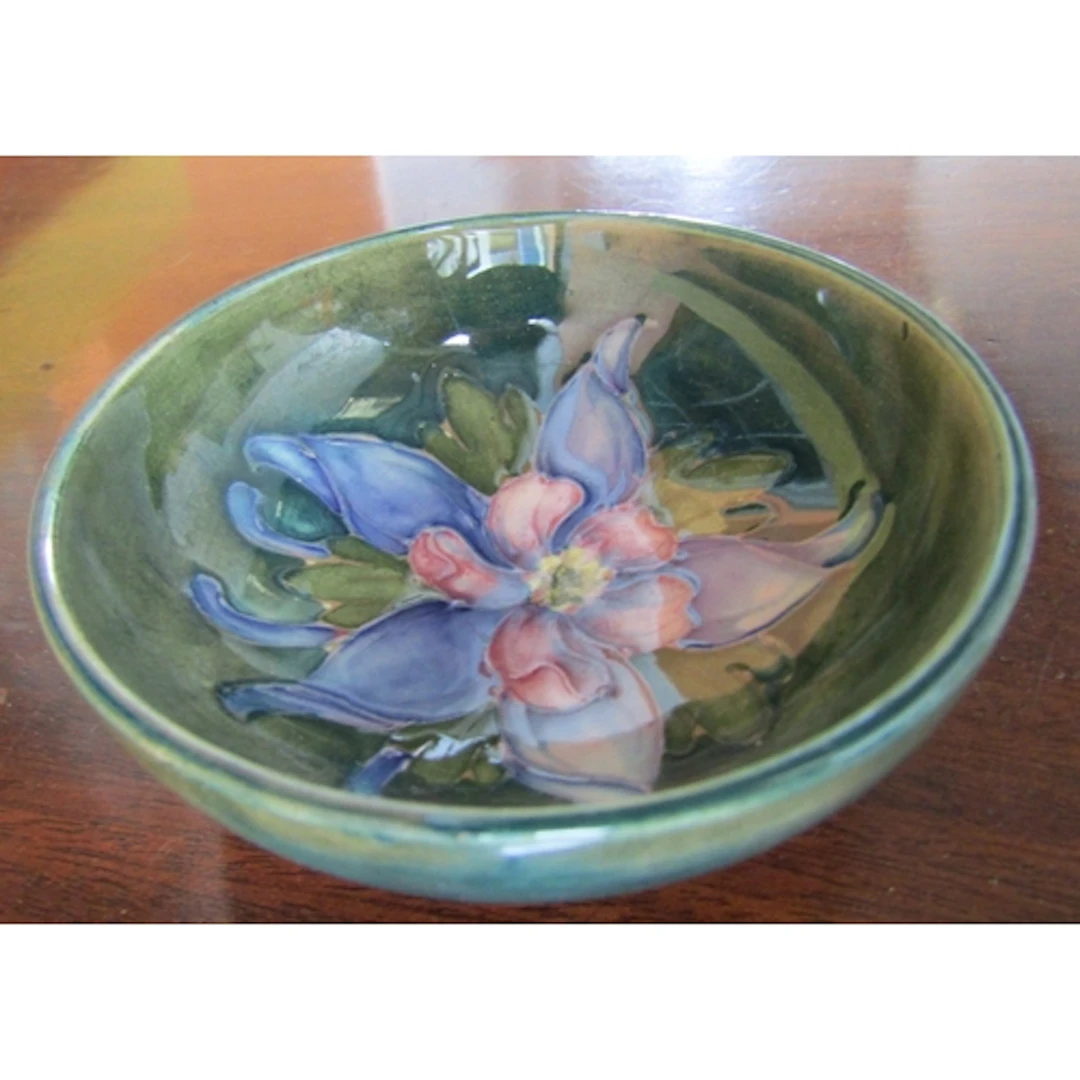 Moorcroft Dish with Floral Motif Decoration Signed with Make...