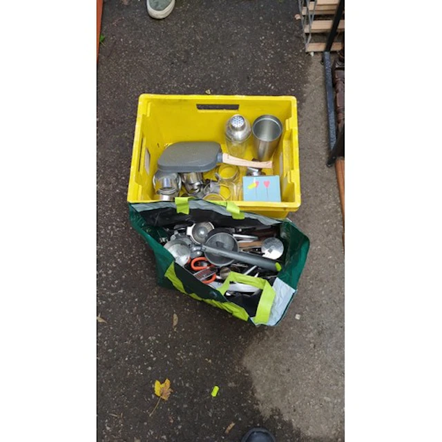 A quantity of kitchen and barware.