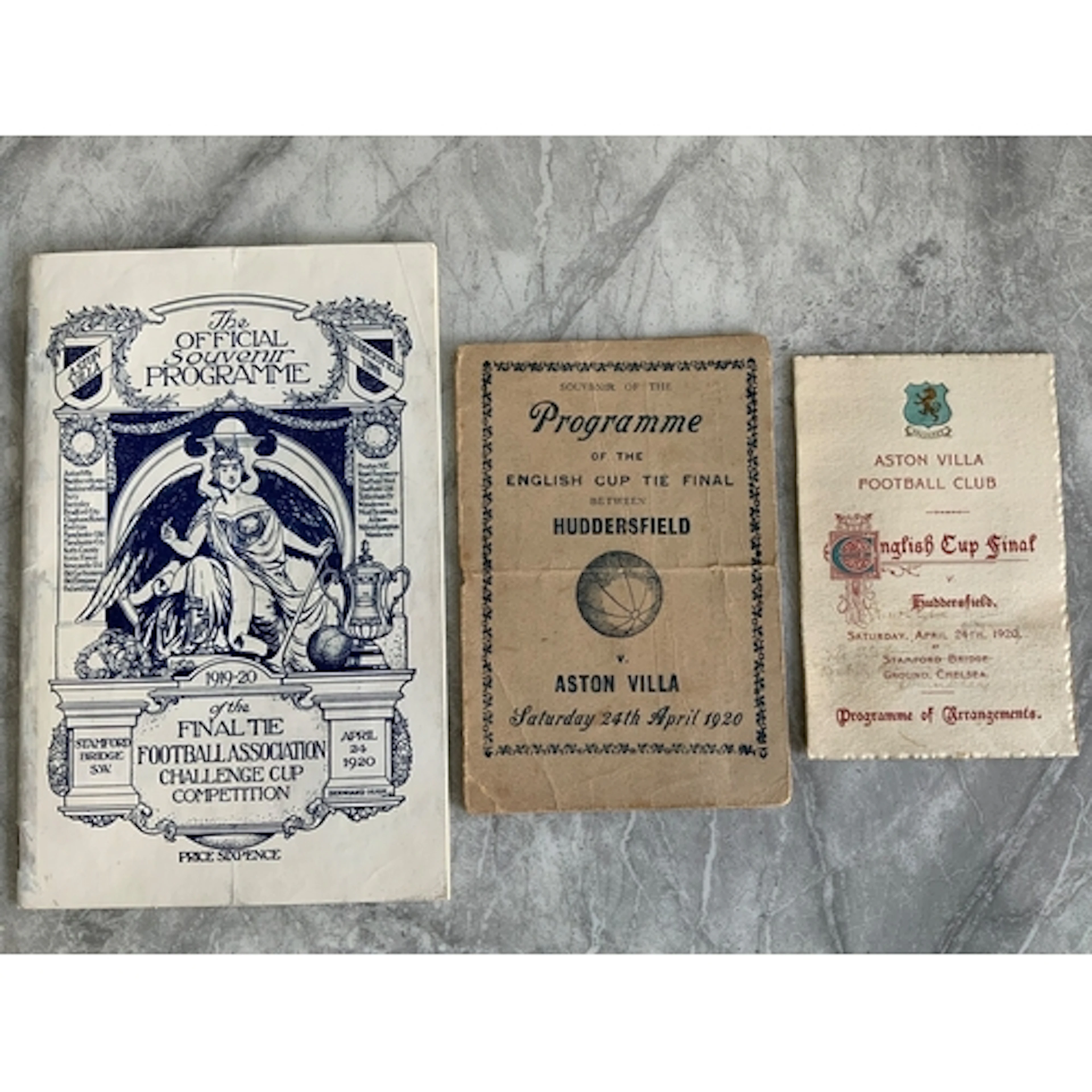 1920 FA Cup Final Football Programmes+ Menu: Huddersfield v ...