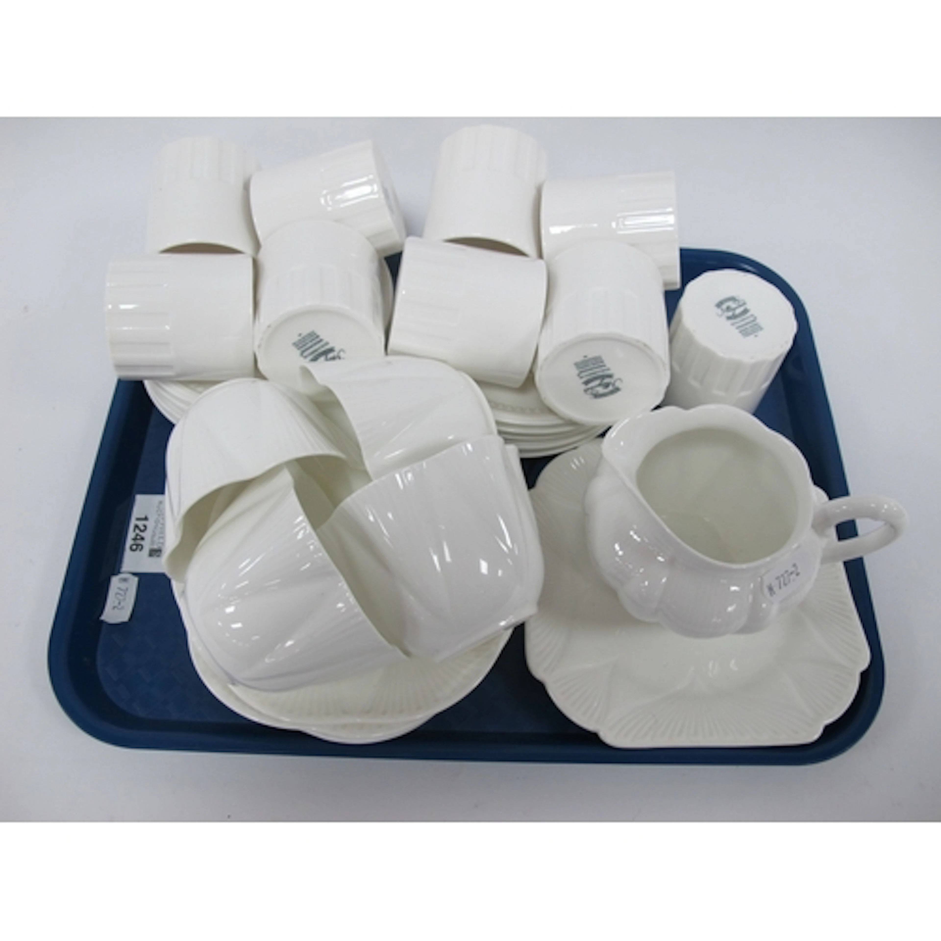 White Glazed Ceramics, including nineteen Wedgwood "Colosseu...