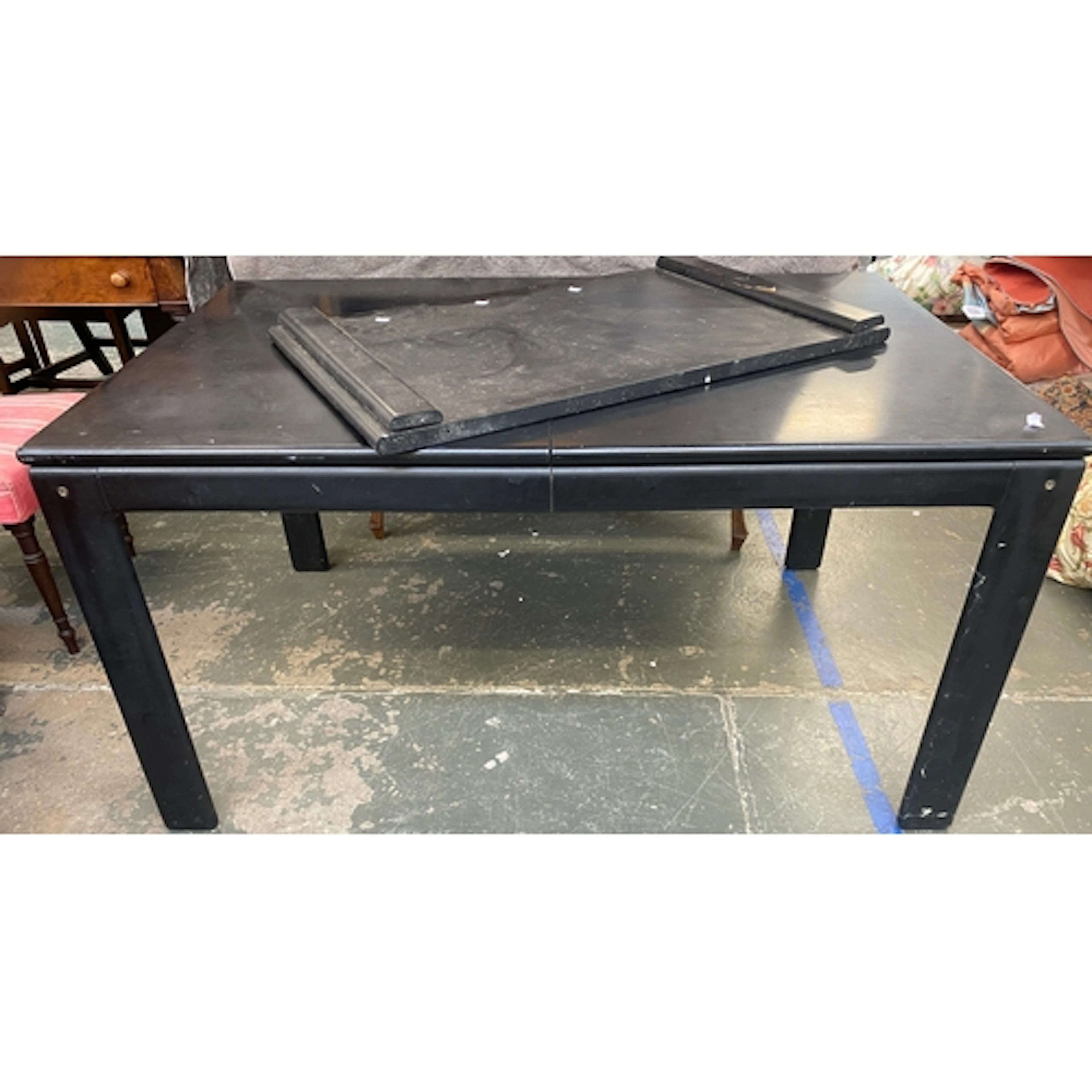 Eero Aarnio for Asko 1970s black Flamingo extending table, 1...