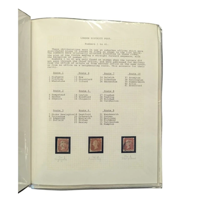 A large collection of 19th century post-1844 London District...