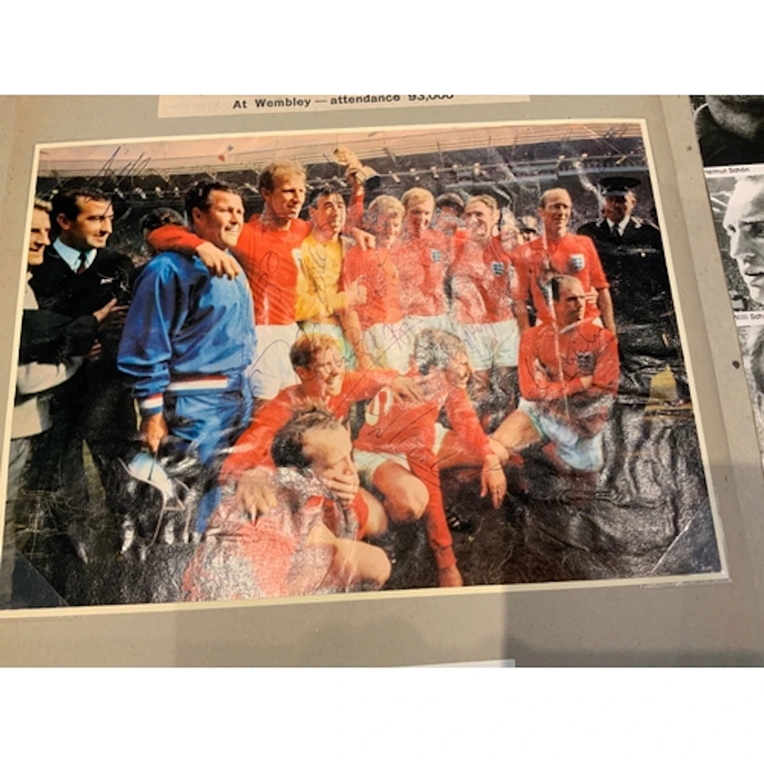 England + West Germany Fully Signed 1966 World Cup Scrapbook...