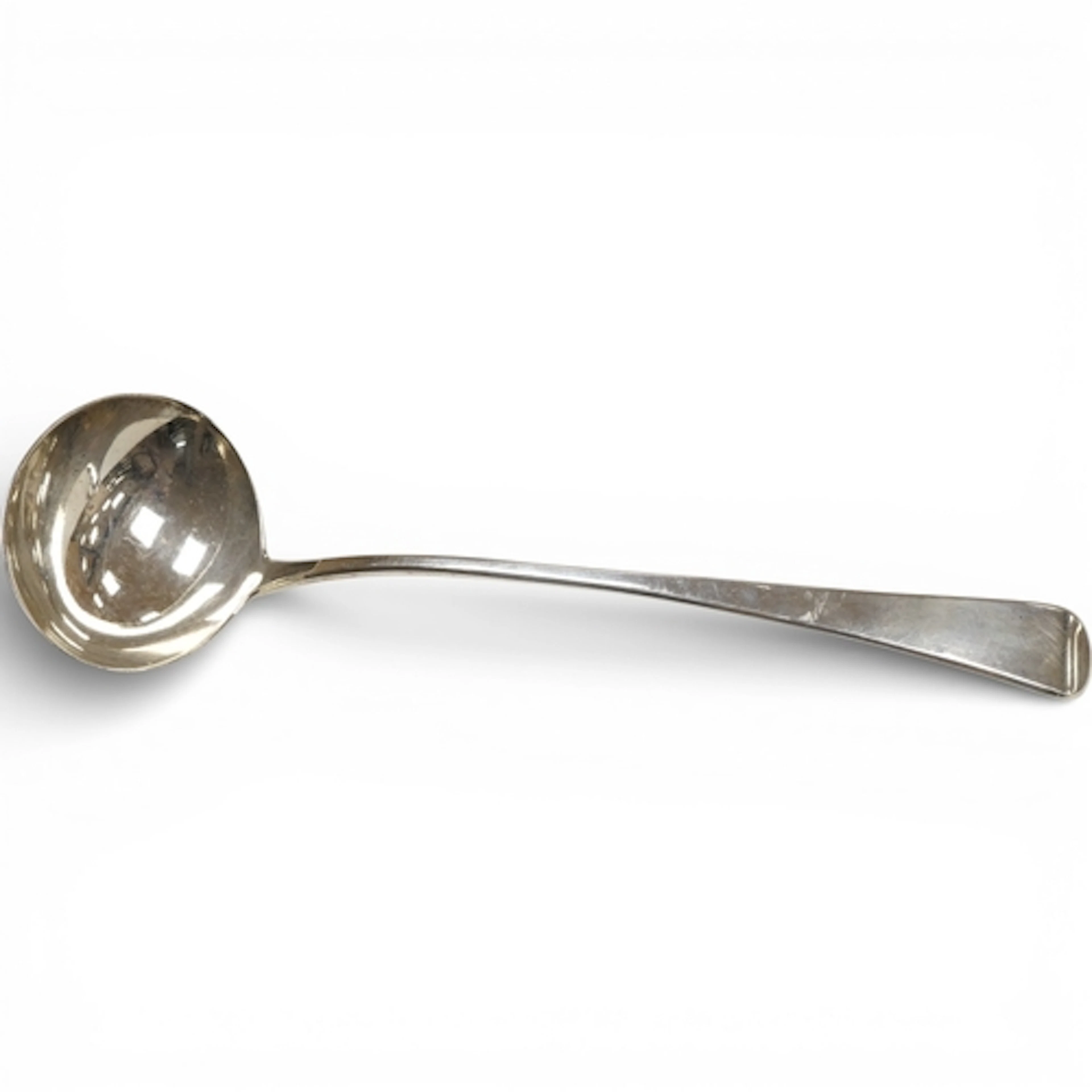 A George III silver Old English pattern soup ladle by Thomas...