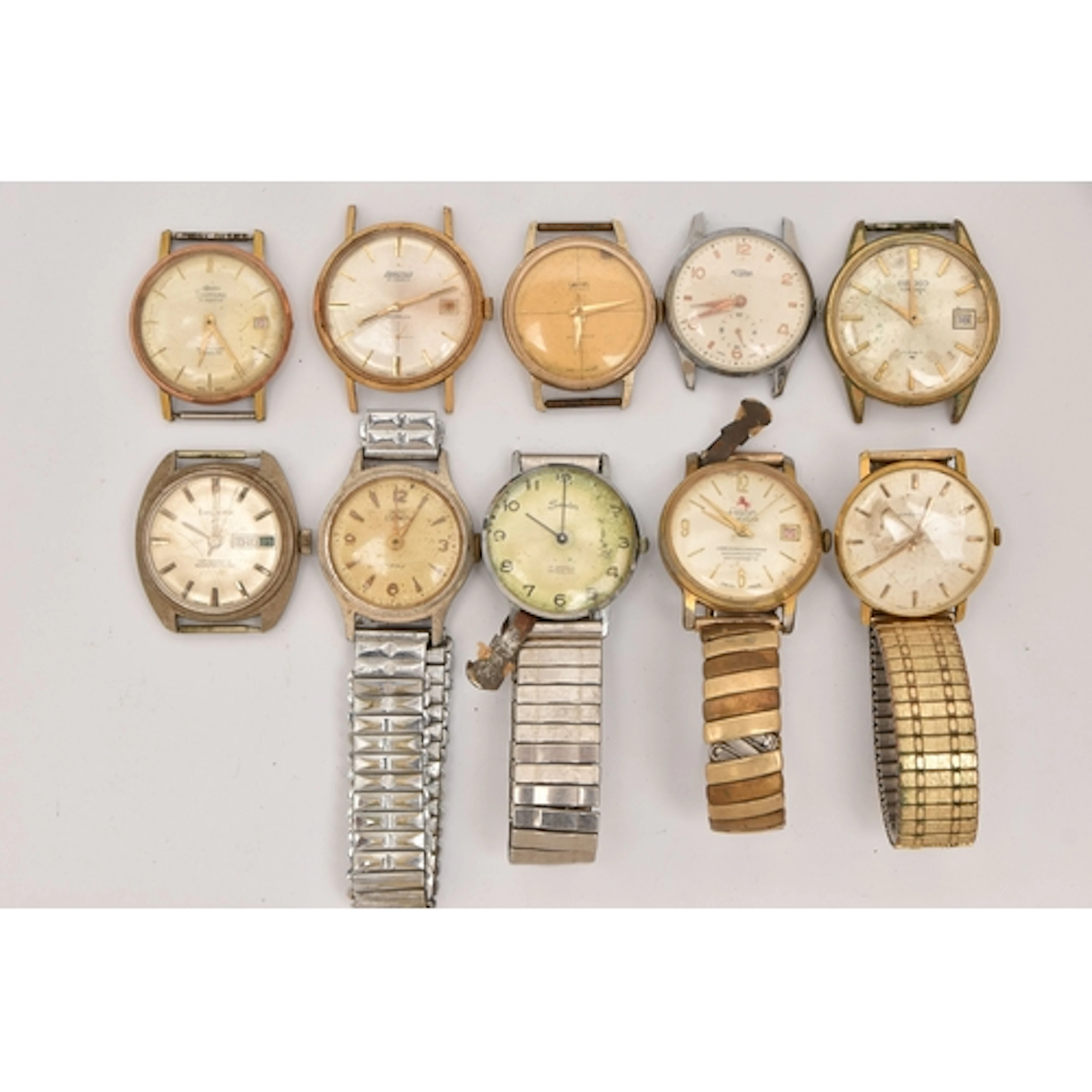 AN ASSORTMENT OF GENTS WATCHES, four wristwatches, names to ...