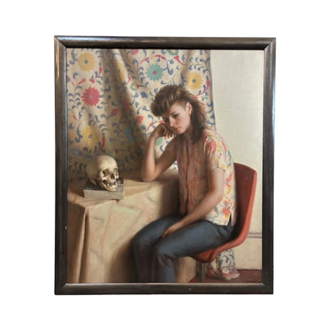 Harry Holland (b.1941) - Mortal Contemplation, oil on canvas...