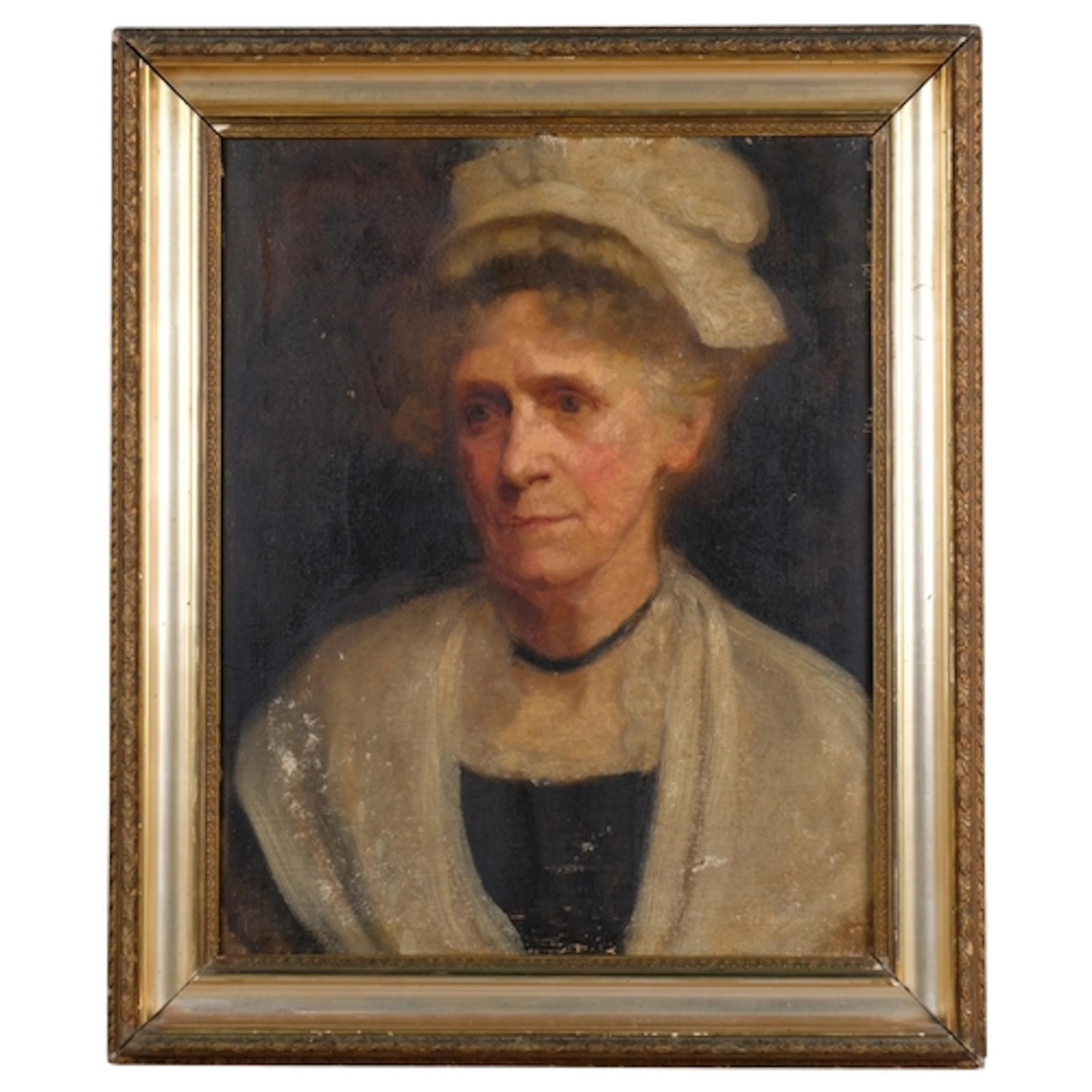 Portrait of a woman, 19th century oil on canvas, unsigned, 5...