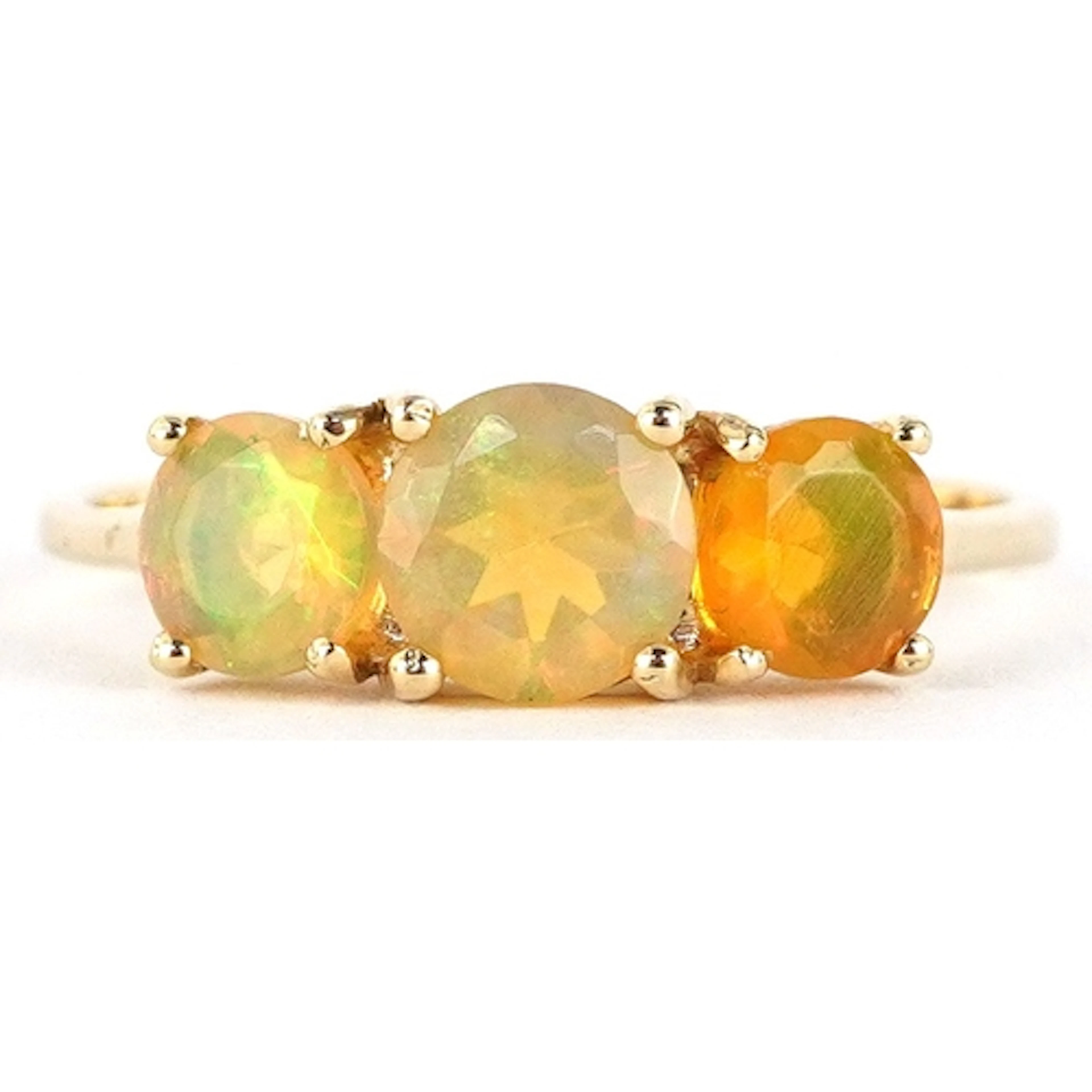10K gold opal ring, size R, 1.8g.