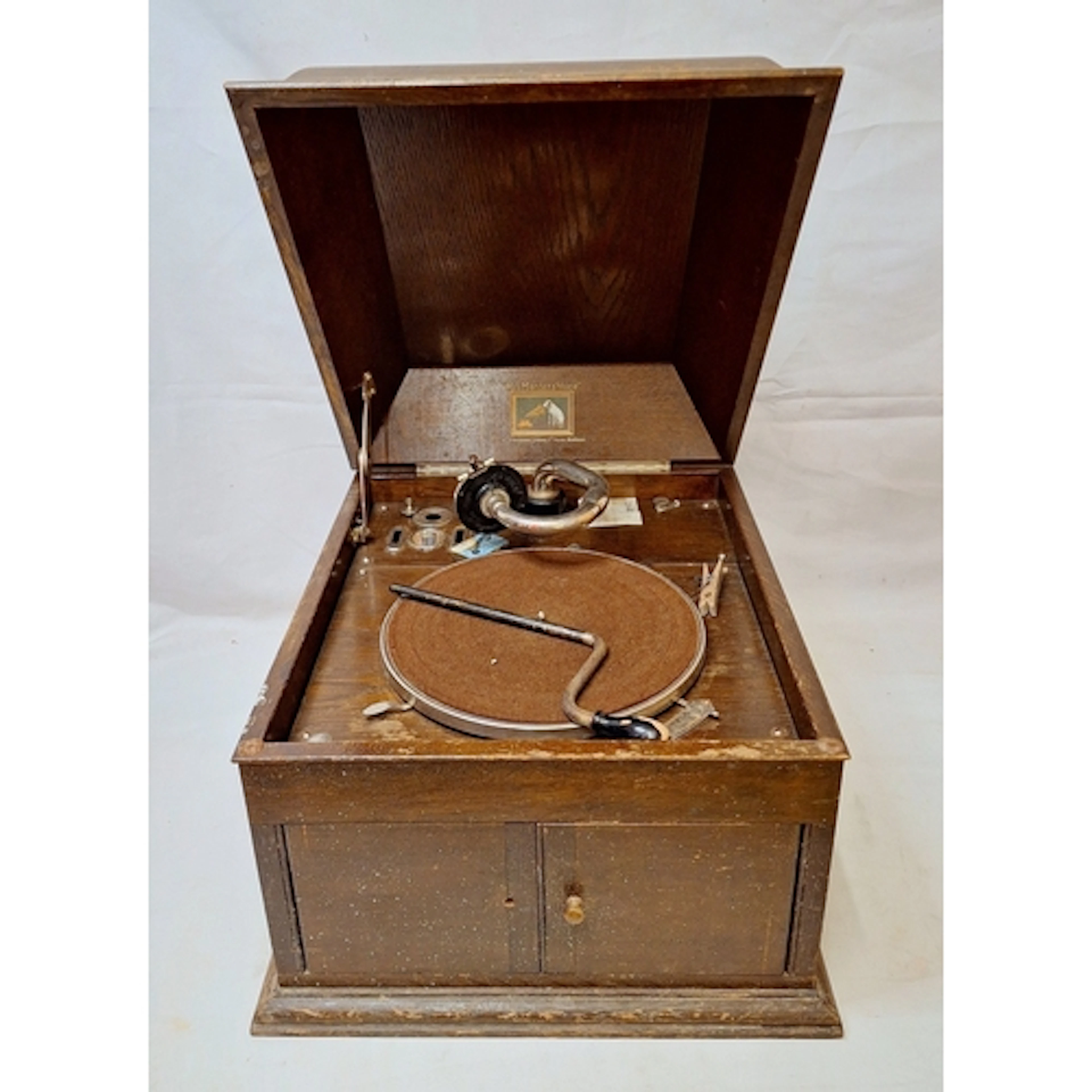 His Masters Voice Wooden Cased Gramophone UNTESTED 3701