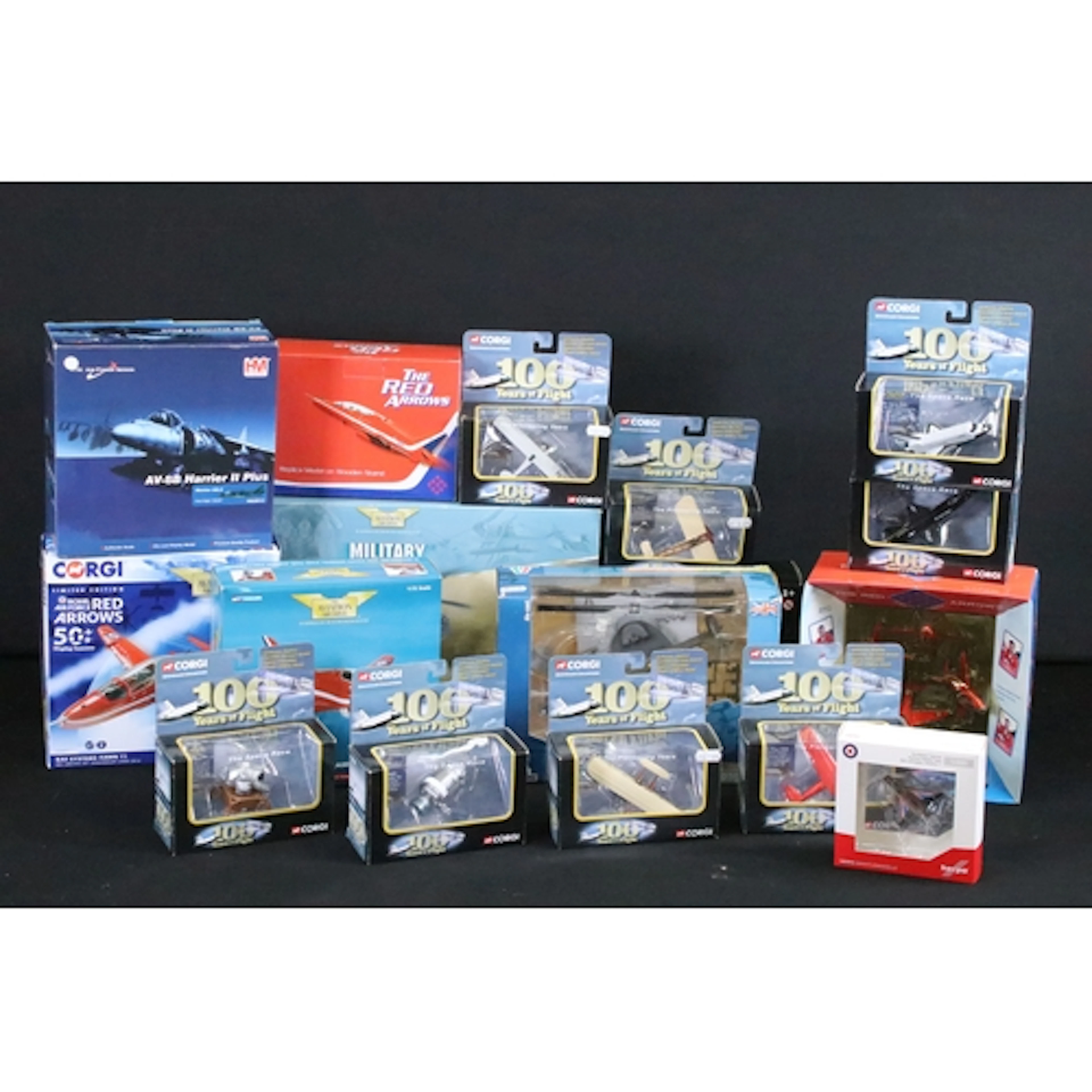 17 Boxed diecast model aircraft to include 8 x Corgi Showcas...