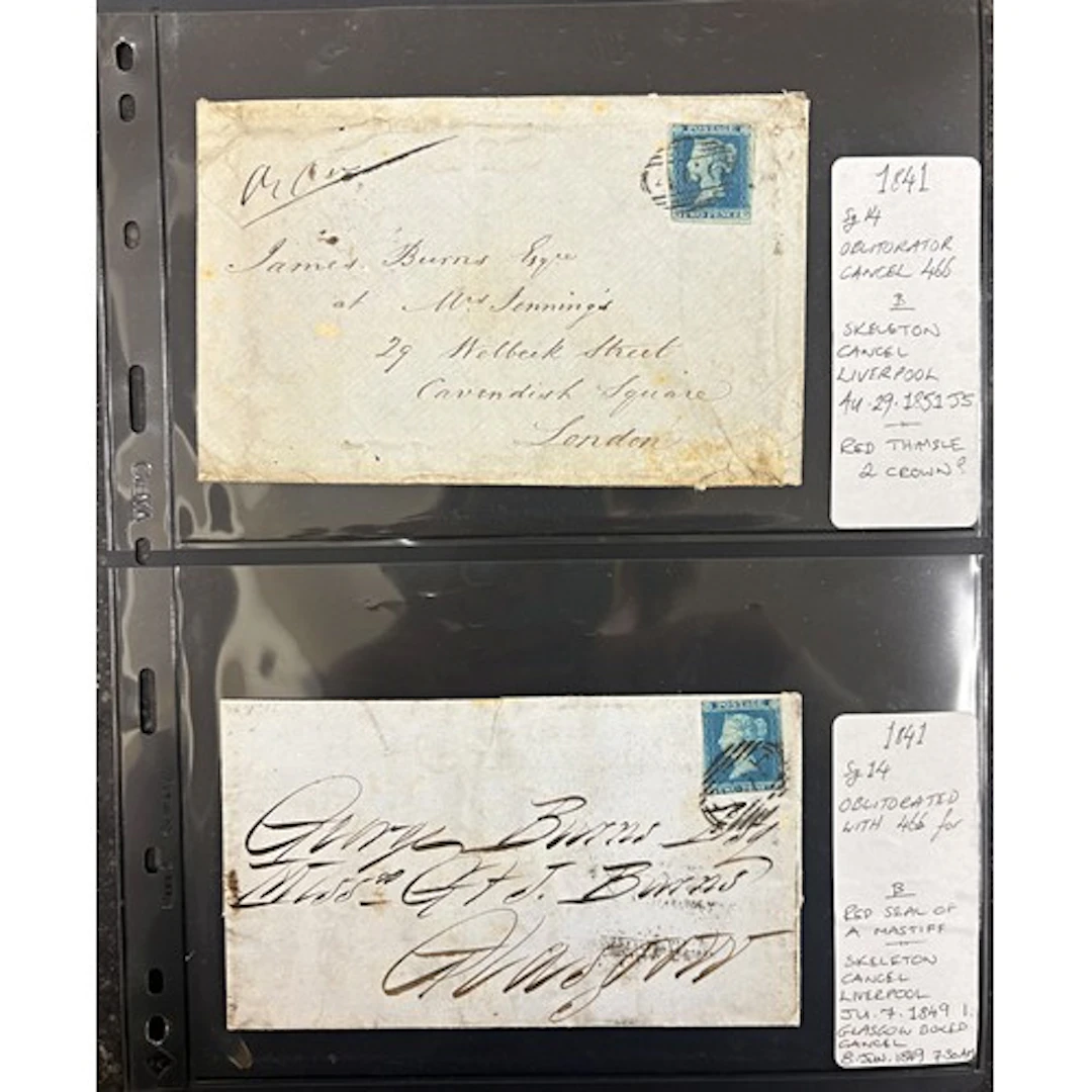 Two albums containing GB postal history from pre-stamp to QV...