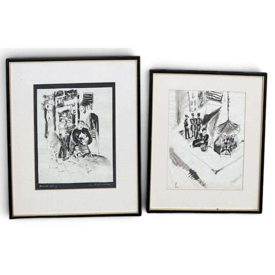 MARCEL RONAY (HUNGARIAN 1910-1998): A PAIR OF STREET SCENES ...