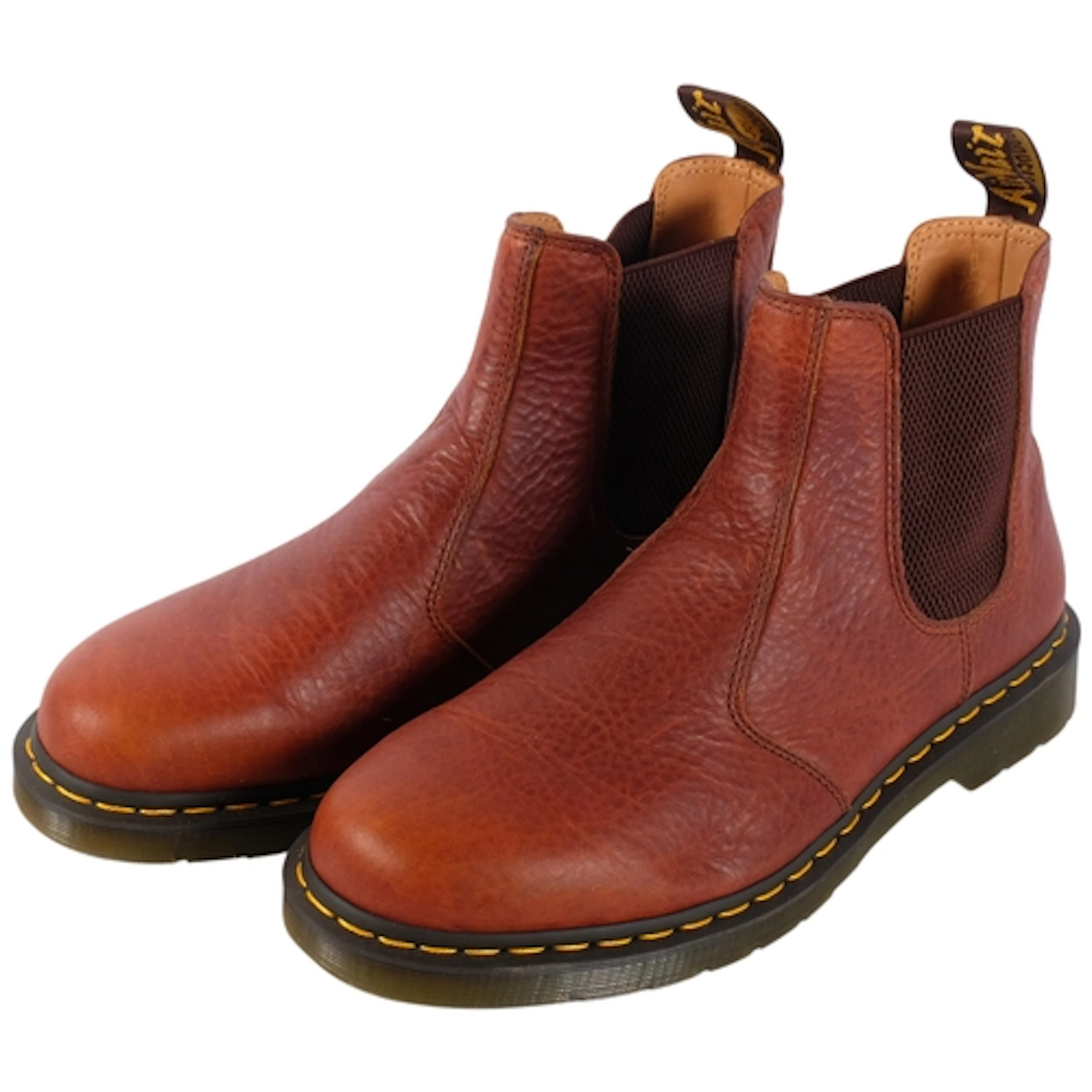 A pair of nearly new Dr Martens brown leather Chelsea boots,...