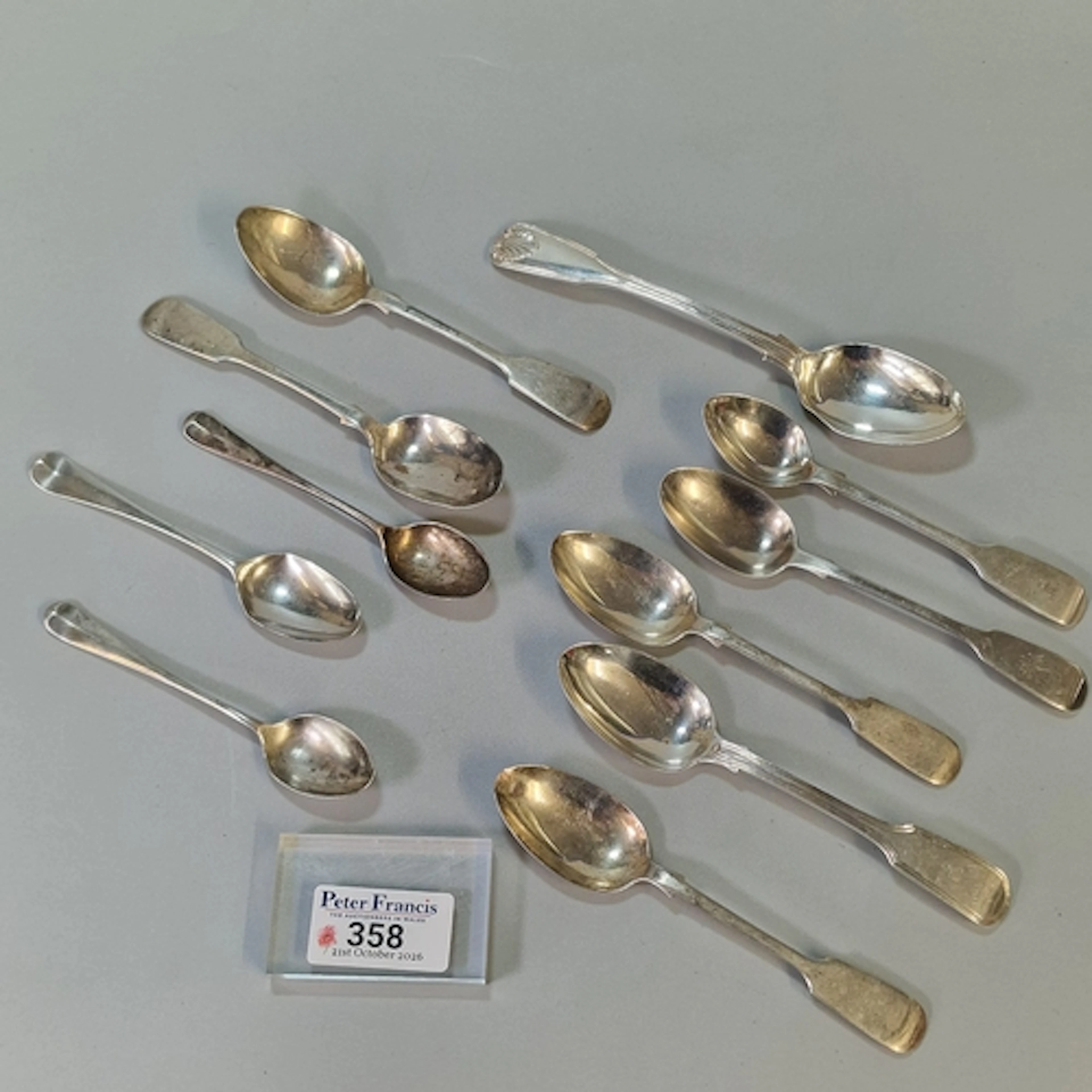 Bag of assorted silver spoons, 6.4 troy ounces. (B.P. 21% + ...