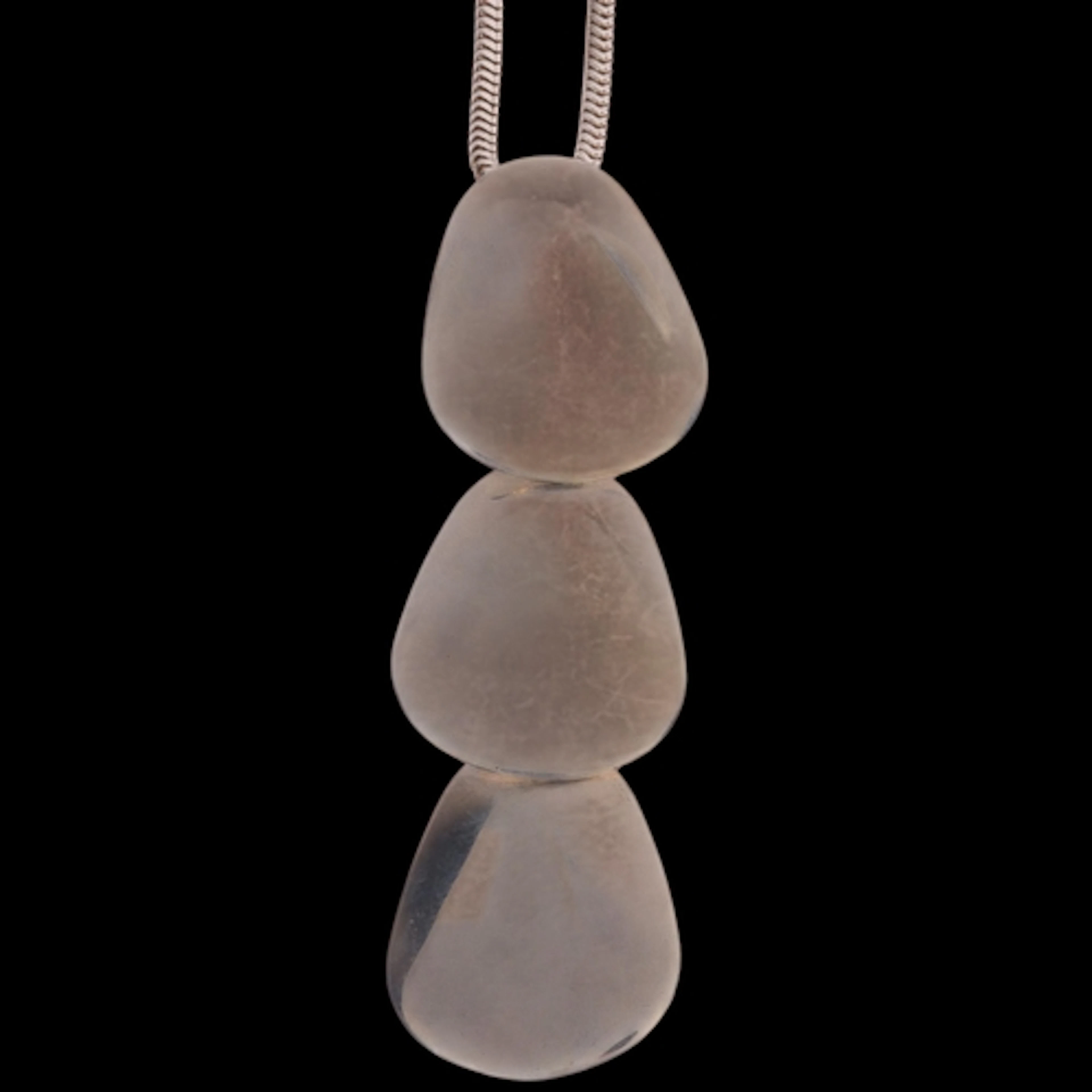 A Contemporary sterling silver abstract pendant necklace, Na...
