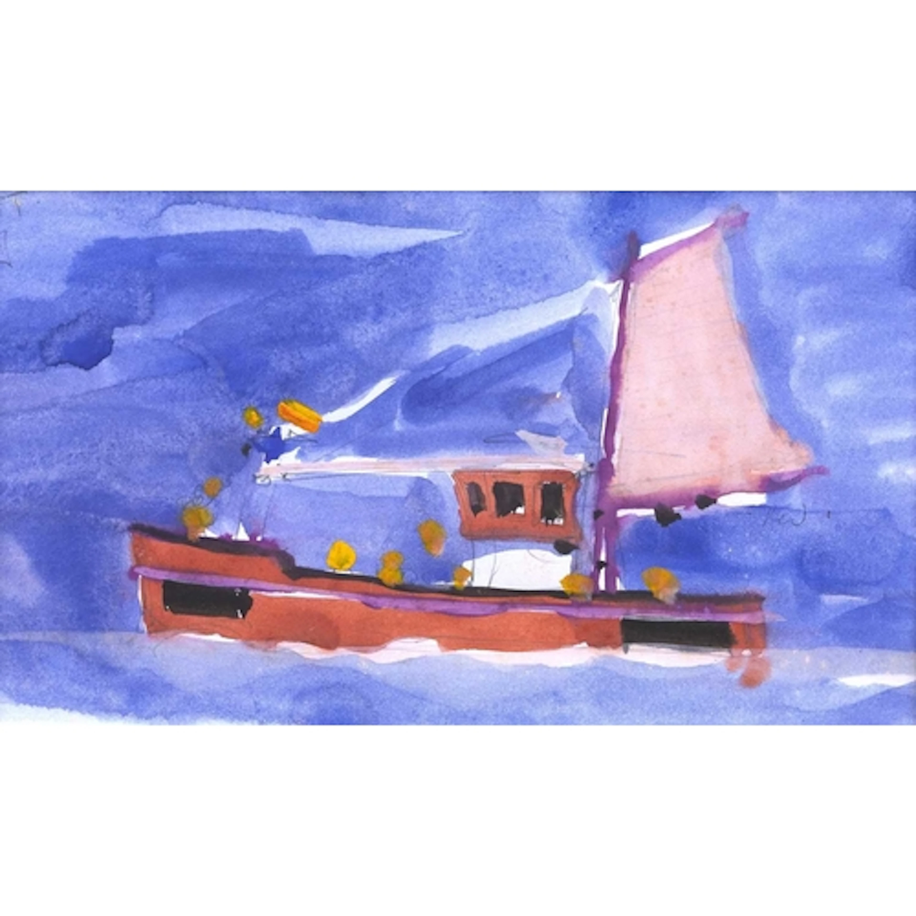 § John MILLER (1931-2002) PZ 127 Gouache, stamp signed and i...