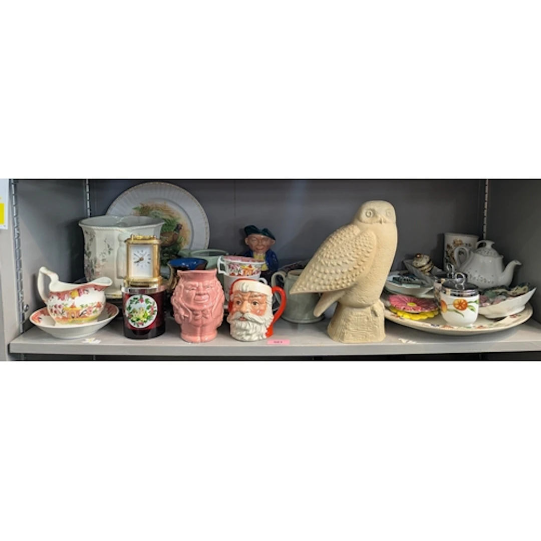 A mixed lot to include Toby jugs, Chinese inspired ceramics,...