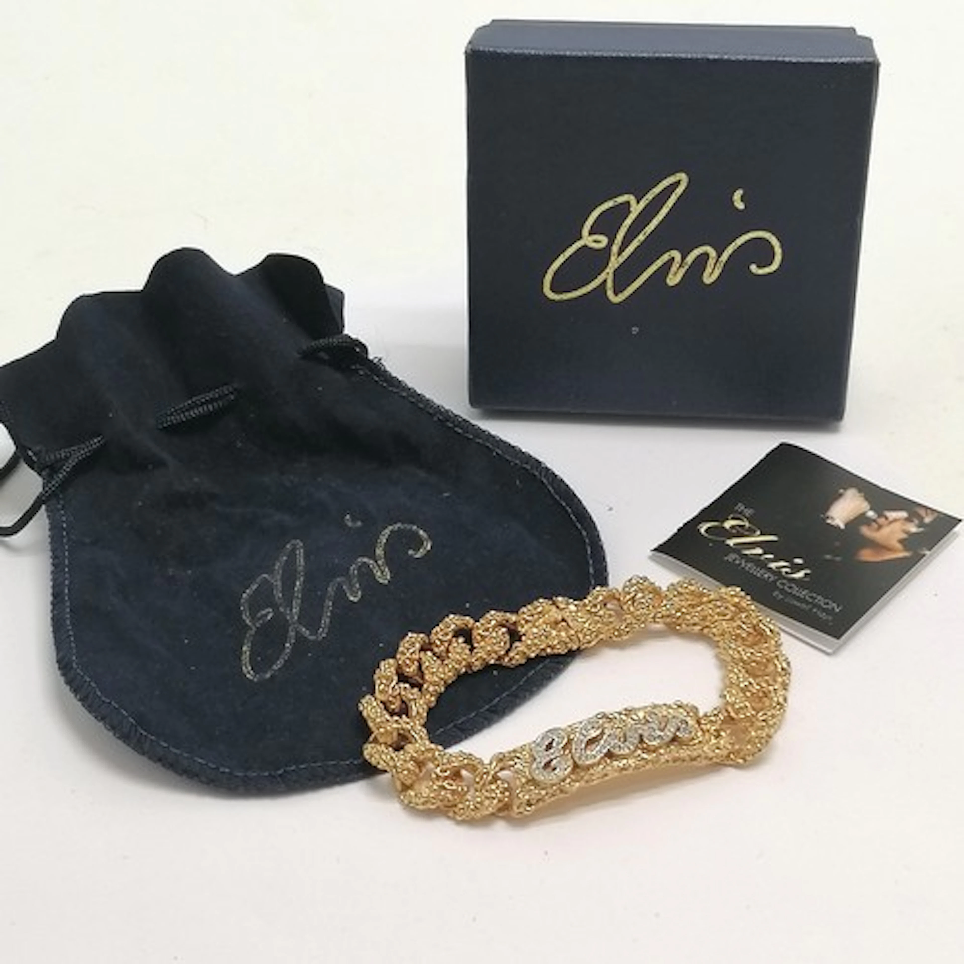 Elvis jewellery collection by Lowell Hays ID bracelet in gol...