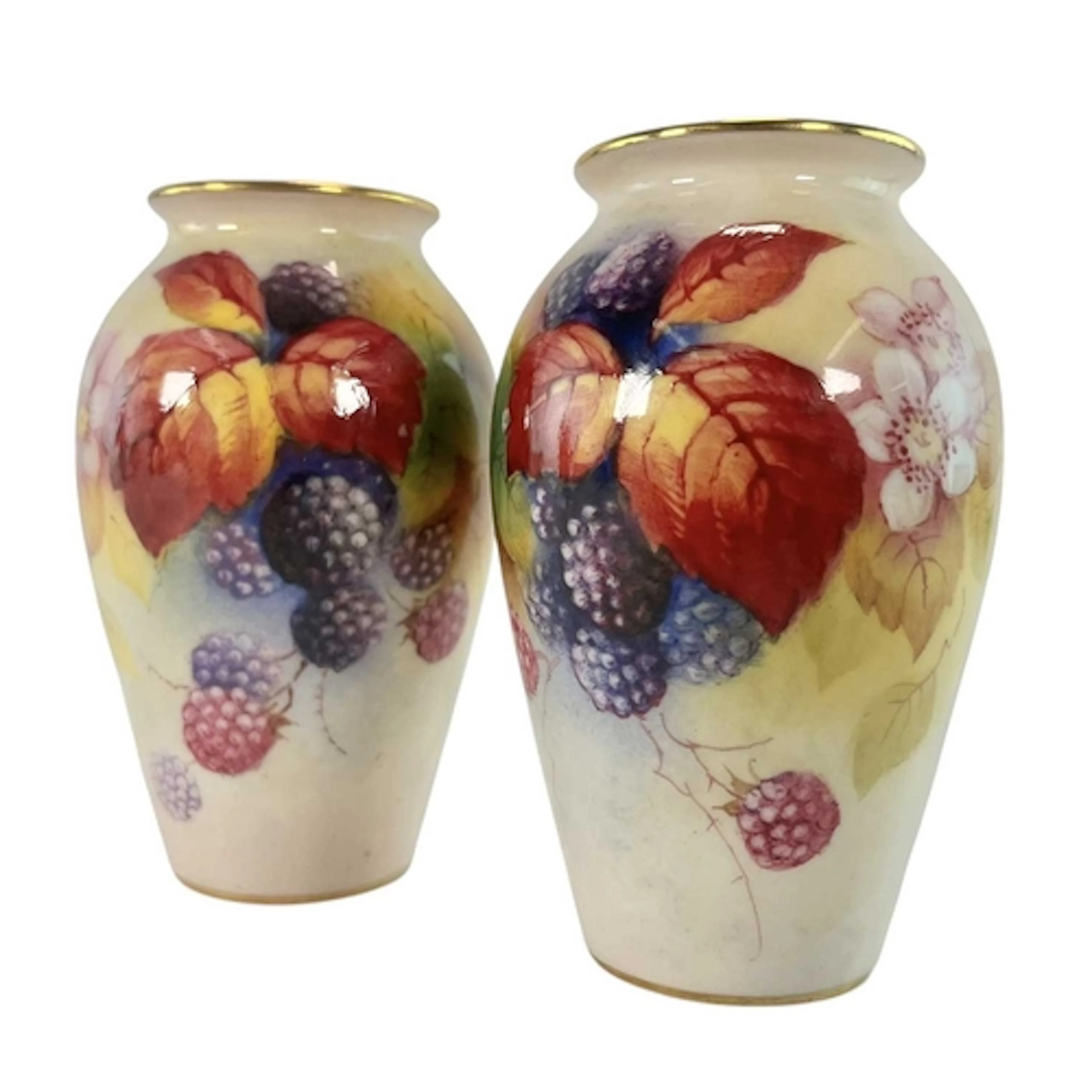 Kitty Blake for Royal Worcester - a pair of early 20th centu...